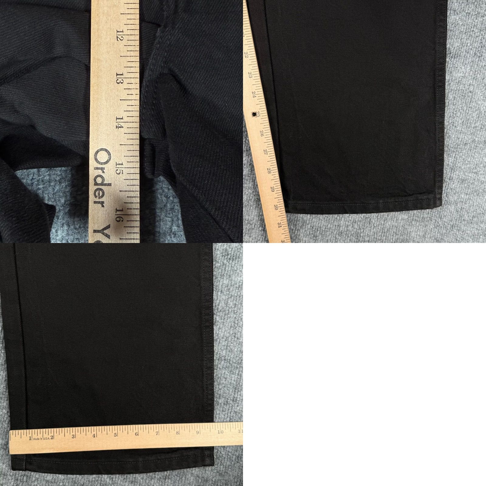 Denime VINTAGE Heavy Duty Workwear Pants 44x30 Regular Fit Black Denim Construction Mens Pants Size US 44 / EU 60 - 8 Thumbnail