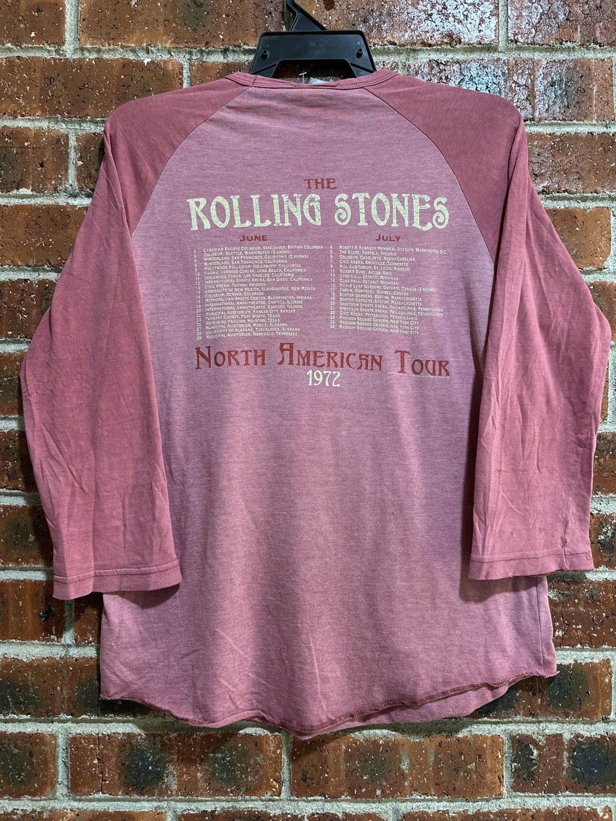 Band Tees Thrashed Vintage Rolling Stones Tour Long Sleeve Tee Fadee Size US M / EU 48-50 / 2 - 12 Thumbnail