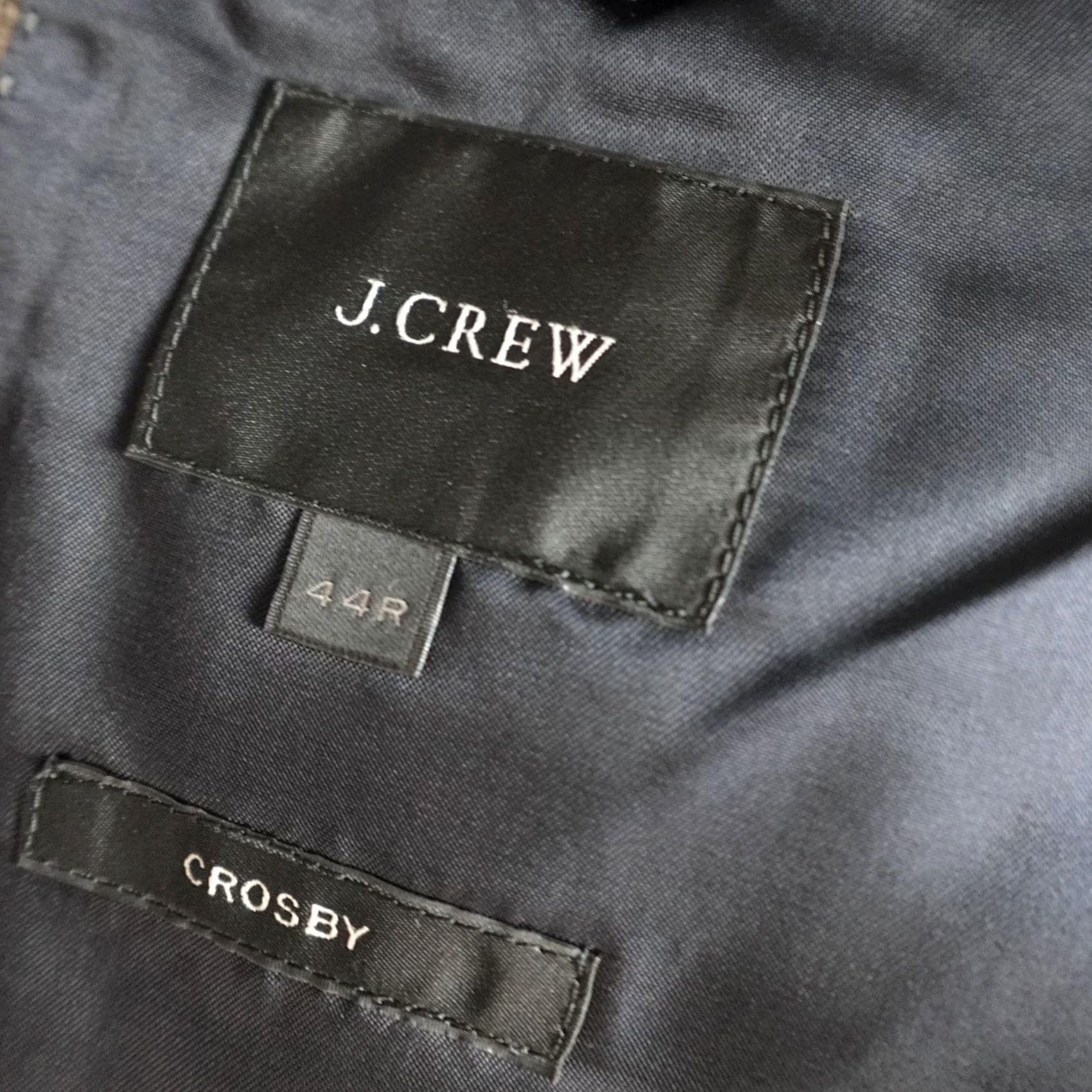 J.Crew J.Crew Blazer 44R Blue Crosby Glen Plaid Jacket/Coat Wool Notch Lapel Two-Button Single-Breasted Mens Regular Fall/Winter Vintage: No Size 44R - 6 Thumbnail
