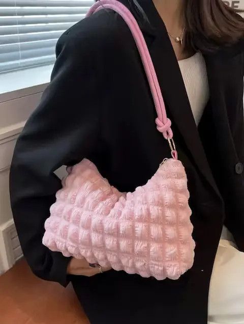 Japanese Brand × Vintage Pink Minimalist Knot Ruched Purse Size ONE SIZE - 4 Thumbnail