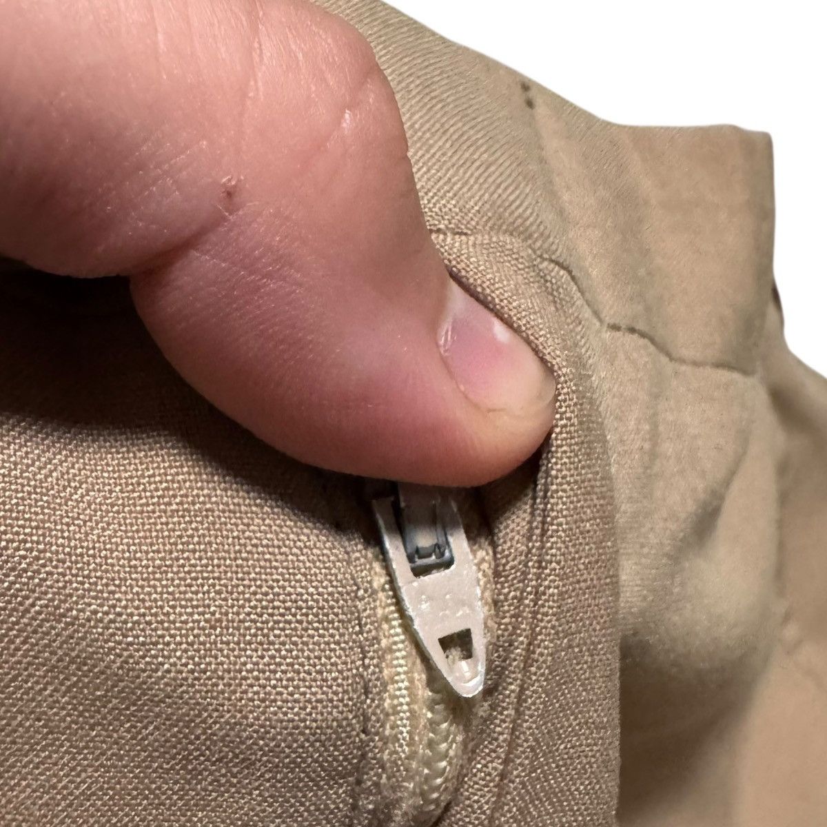 Vintage Vintage 60s 70s Talon Zipper Pleated Khaki/Tan Pants Size US 29 - 4 Thumbnail