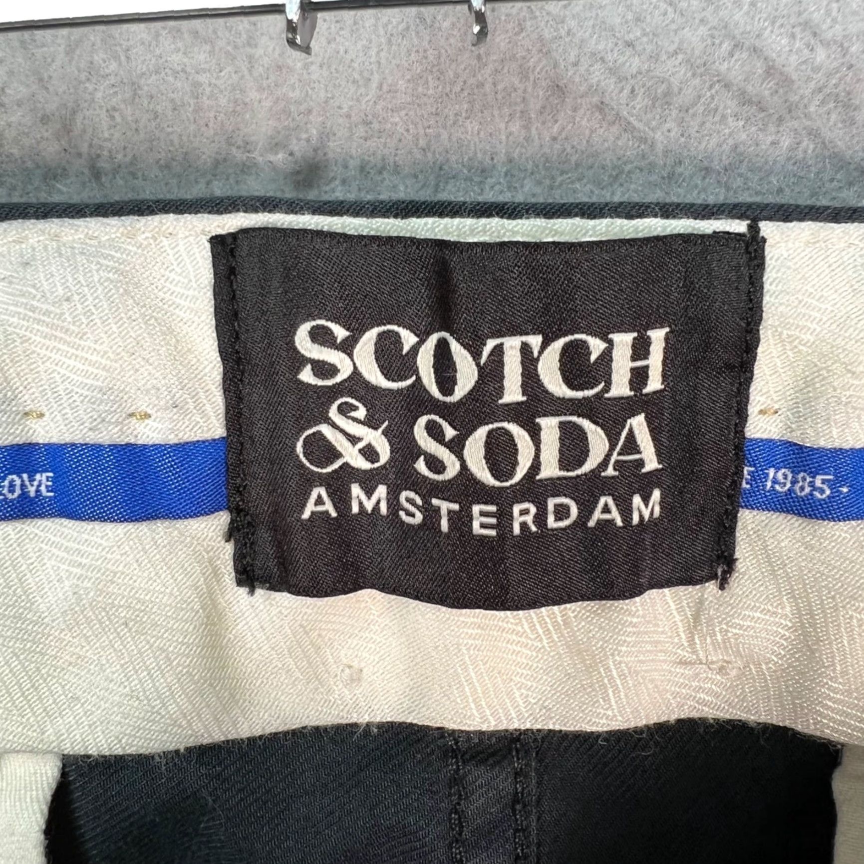 Scotch & Soda Scotch & Soda Mens Slim Chino Pants 31x30 Black Cotton Blend Flat Front Casual Vintage No N/A Mens Size US 31 - 3 Thumbnail