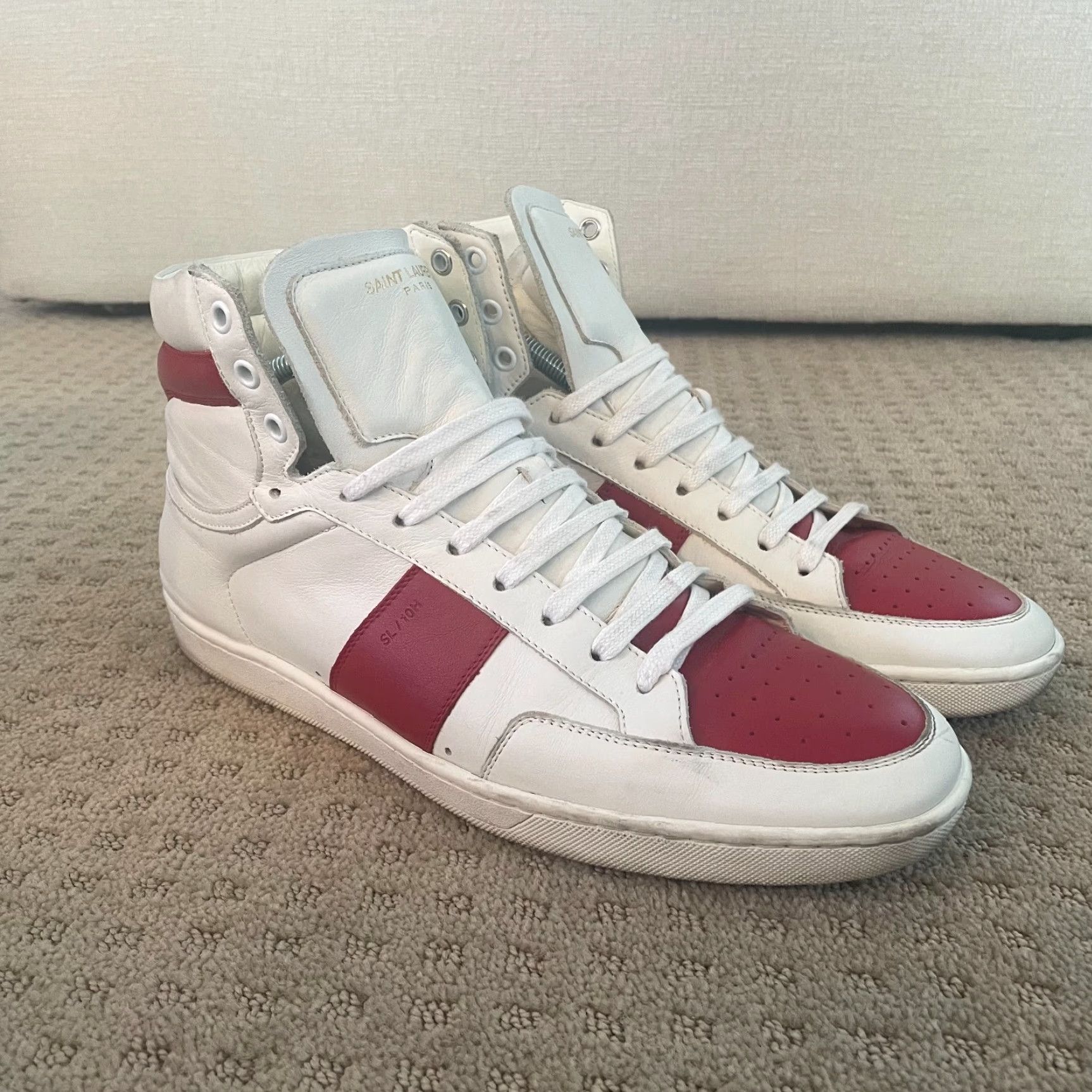 Yves Saint Laurent Saint Laurent Court Classic SL/10H High Top Sneakers Men US 10.5 EU 43.5 White Size US L / EU 52-54 / 3 - 3 Thumbnail