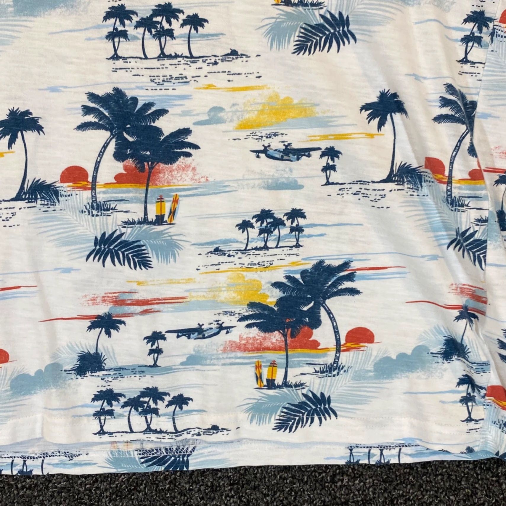 Vintage JULES Shirt Womens Large White Floral Beach Pocket Top Short Sleeve Casual Size L / US 10 / IT 46 - 4 Thumbnail