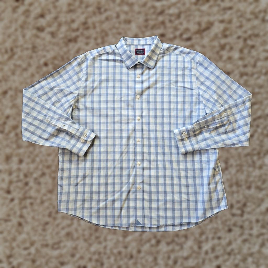 UNTUCKit UNTUCKit Shirt Mens 2XL Blue Plaid Button-Down Long Sleeve Classic Career Shirt Mens 2XL Blue Plaid Button-Down Long Sleeve UNTUCKit Size US XXL / EU 58 / 5 - 1 Thumbnail