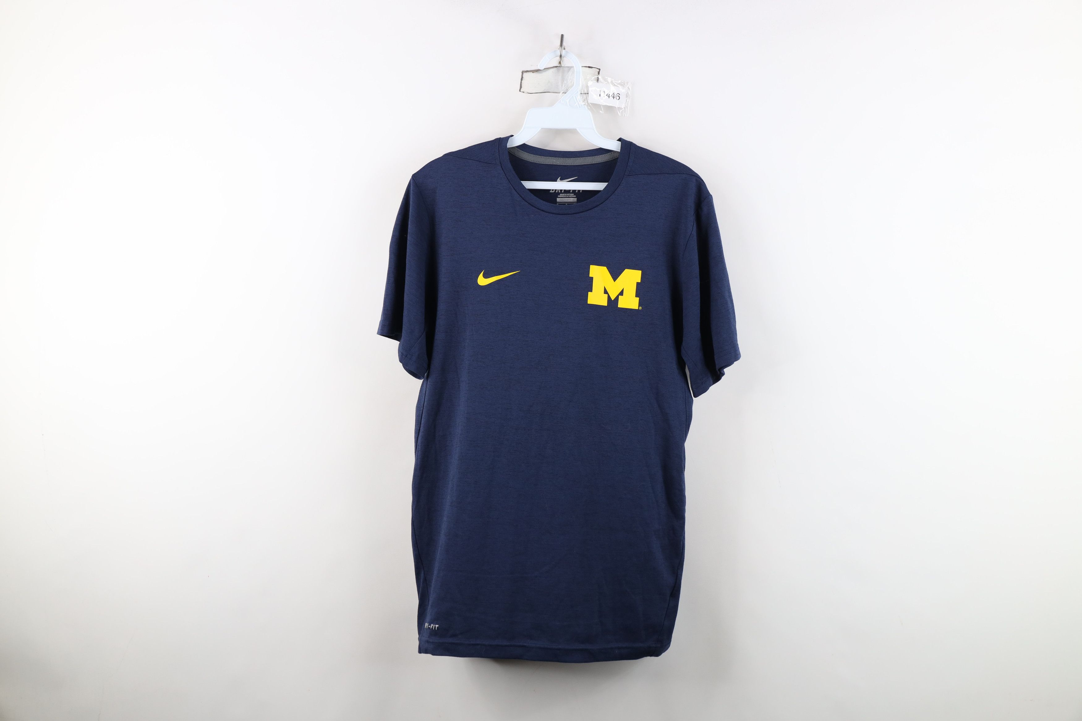 Nike Nike University of Michigan Short Sleeve T-Shirt Blue Size US S / EU 44-46 / 1 - 1 Thumbnail