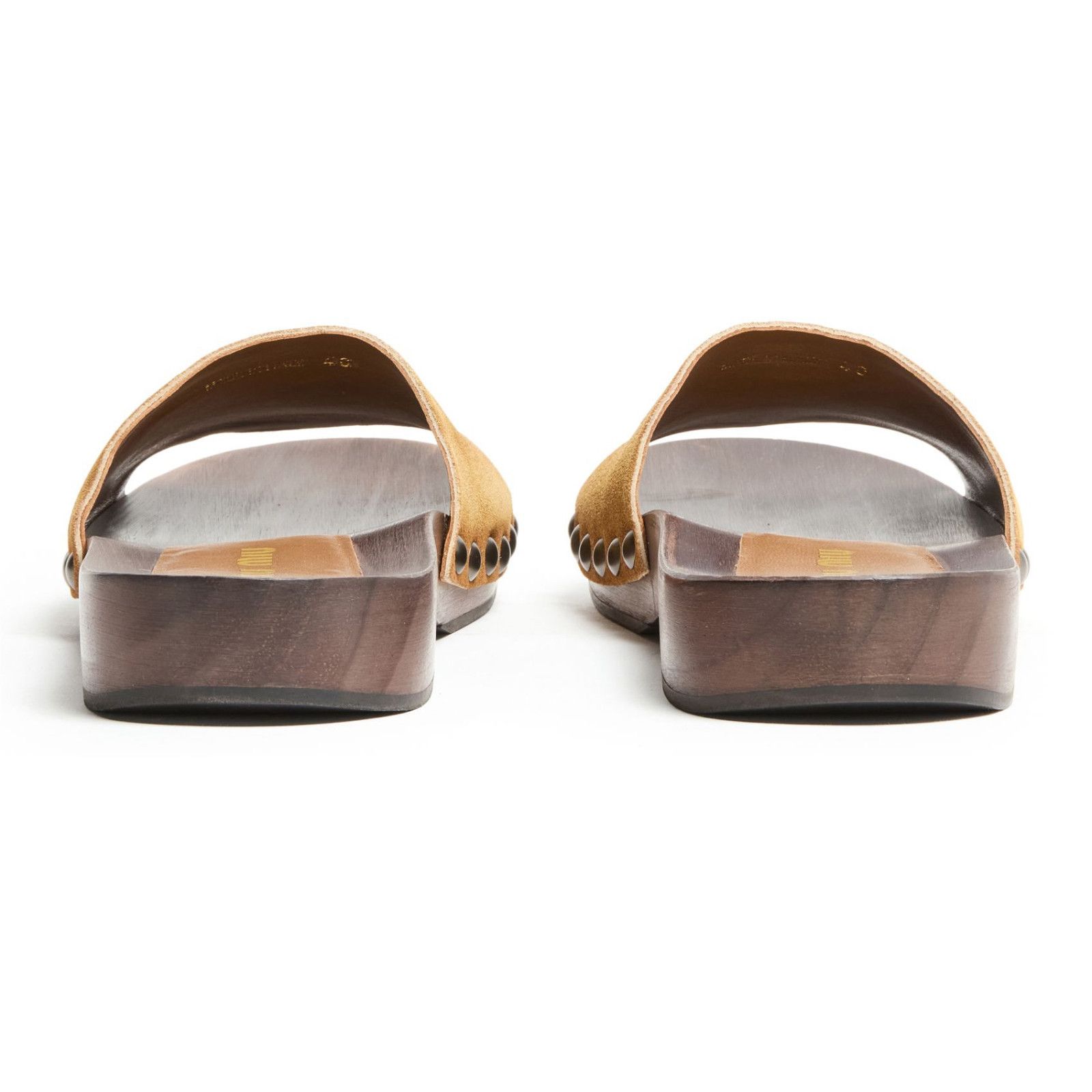 MIU MIU Beige Suede Clogs New )