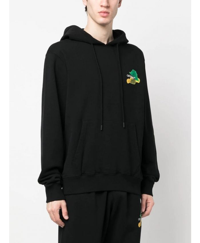 Off-White o1w1db10824 Brush Arr Slim Hoodie in Black Size US S / EU 44-46 / 1 - 2 Thumbnail