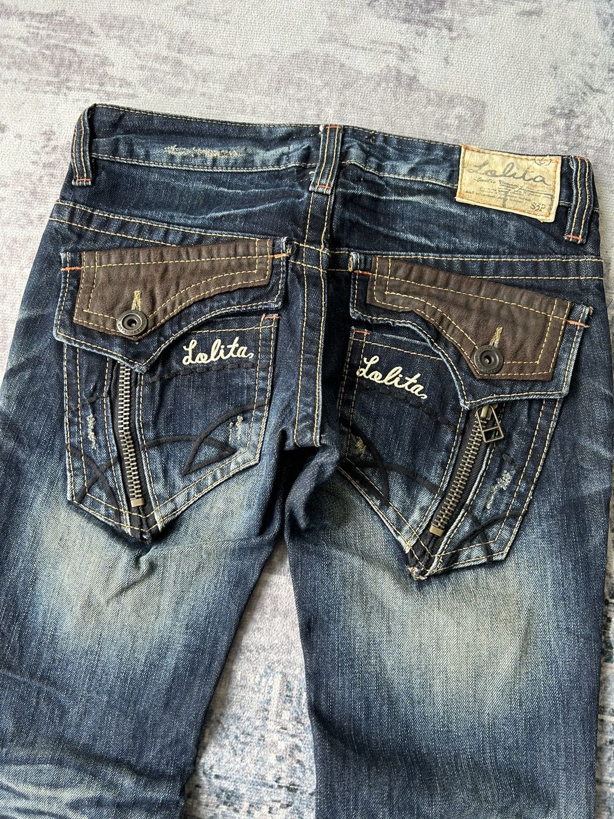 If Six Was Nine Lolita Y2k Design Flared Jeans Size 30" / US 8 / IT 44 - 7 Thumbnail