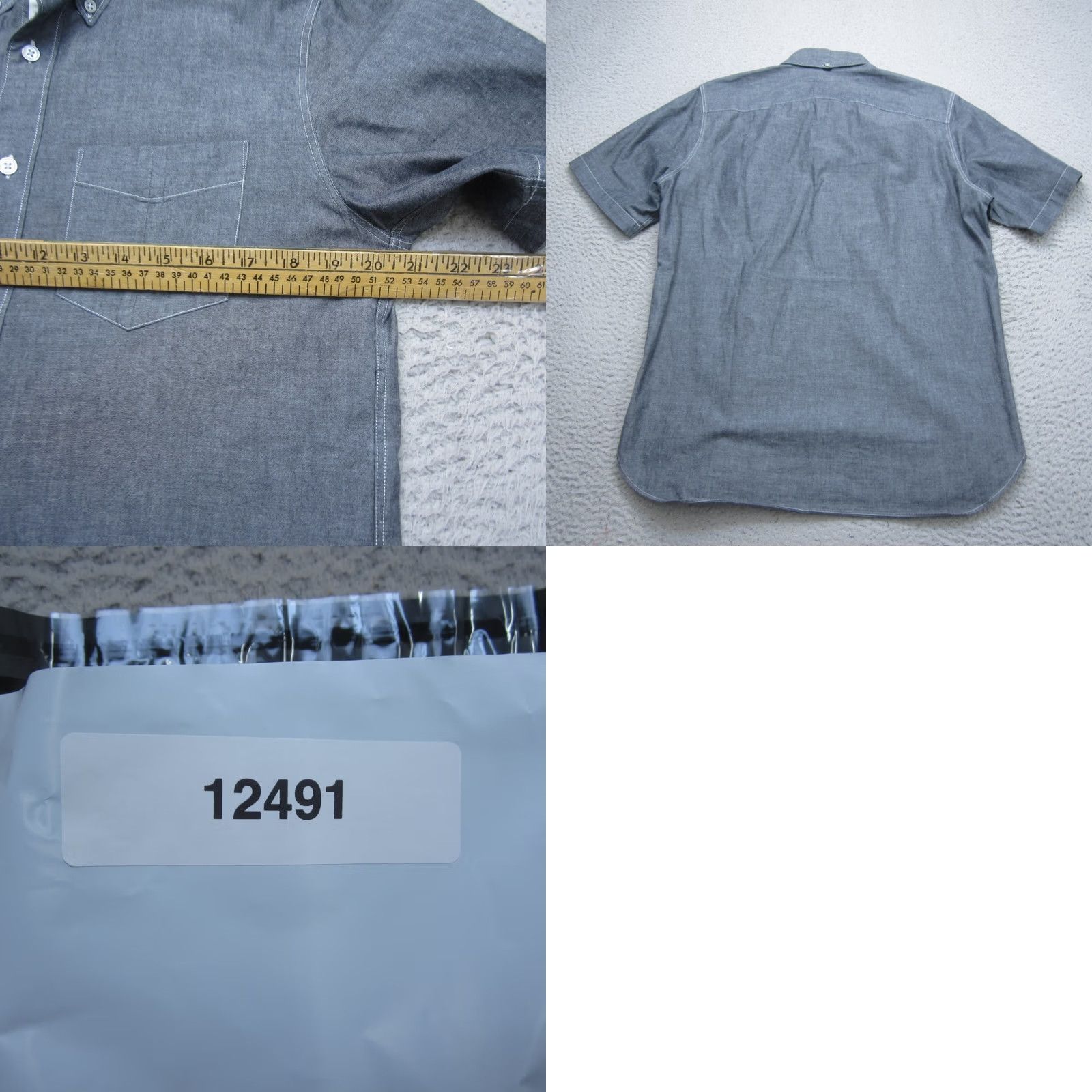 Rag & Bone Rag & Bone Shirt Mens S Gray Button Up Work Standard Issue Pocket Casual Preppy Size US S / EU 44-46 / 1 - 8 Thumbnail