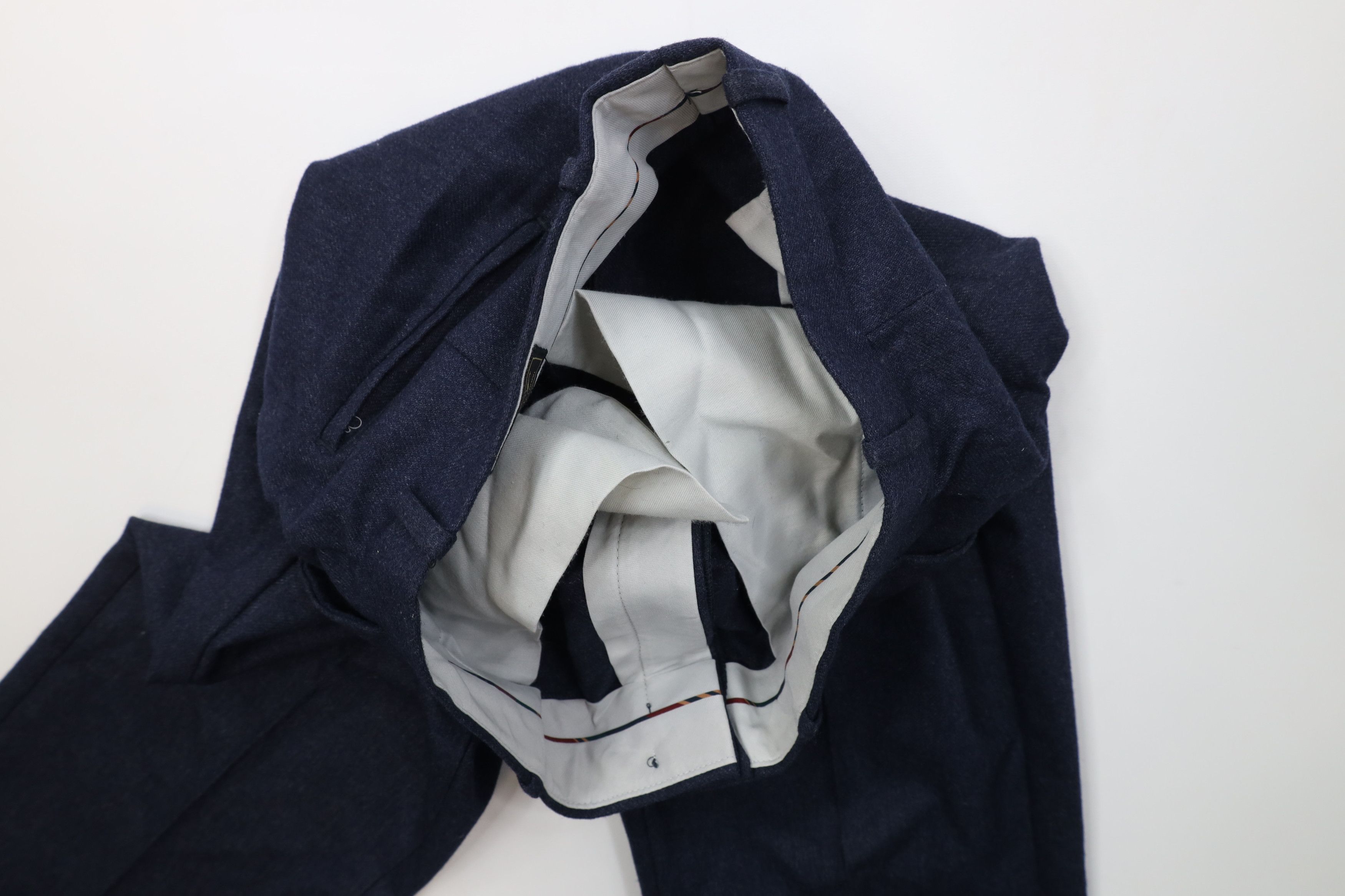 Vintage Vintage 70s Streetwear Flared Wide Leg Chino Pants Blue USA Size US 32 / EU 48 - 7 Thumbnail