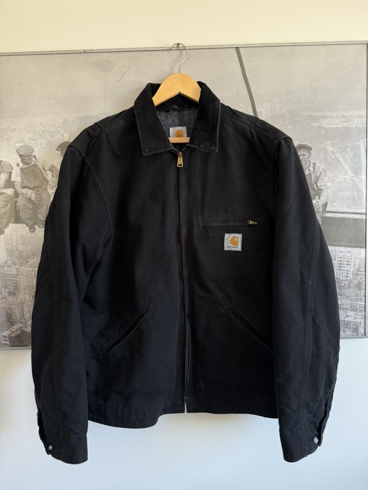 Carhartt detroit jacket Black J01BLK Size 48T XLT blanket