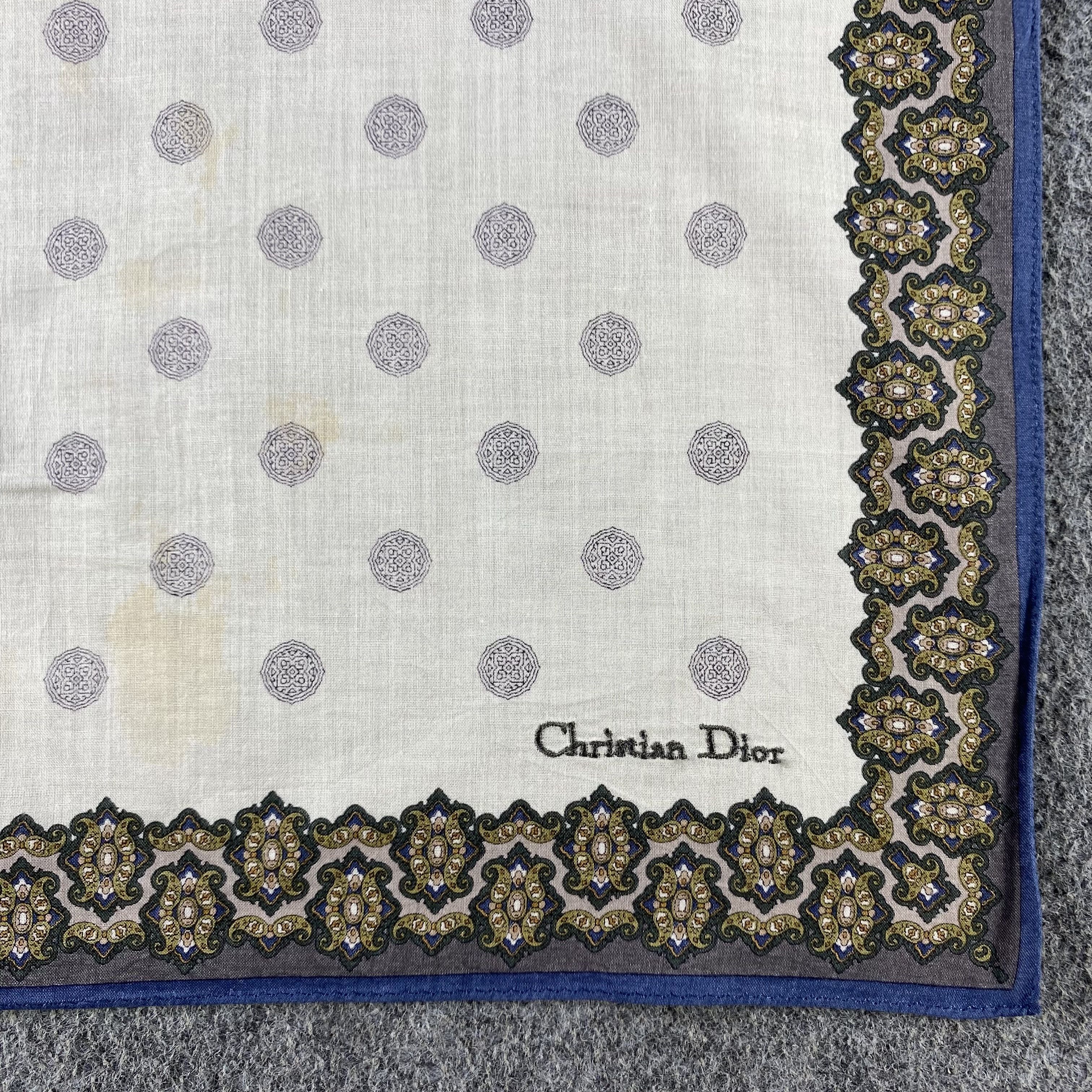 Vintage Christian Dior Handkerchief/Neckerchief/Bandana HC623 Size ONE SIZE - 3 Thumbnail