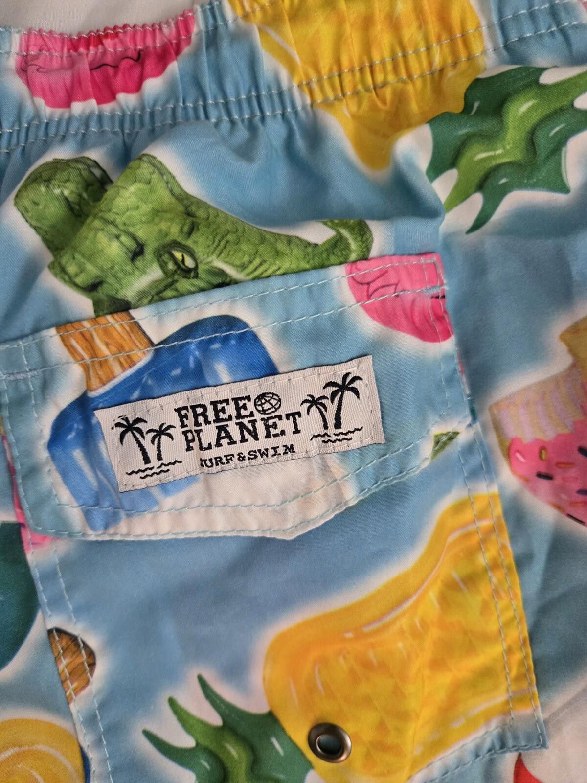 Free Planet NWT Free Planet Swim Trunk Shorts Mens XL Flamingo Print Size US 36 / EU 52 - 5 Thumbnail