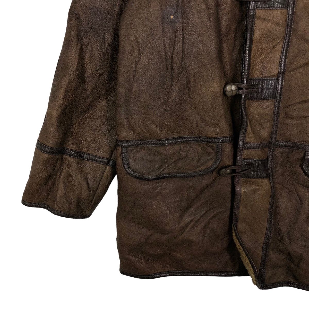 Japanese Brand 🔥Vintage Shearling Leather Jacket Mink Fur Lining Van Jac Size US M / EU 48-50 / 2 - 3 Thumbnail