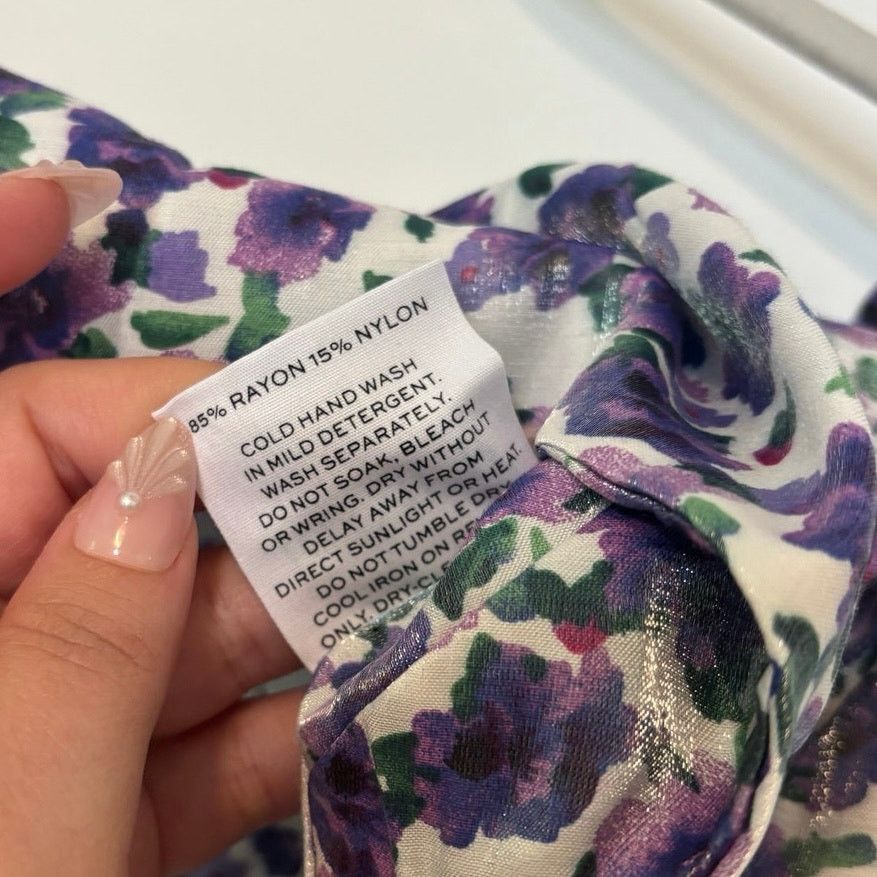 REVOLVE NWT Rumer Soraya Floral Crop Top Lilac Size Small Size S / US 4 / IT 40 - 8 Thumbnail
