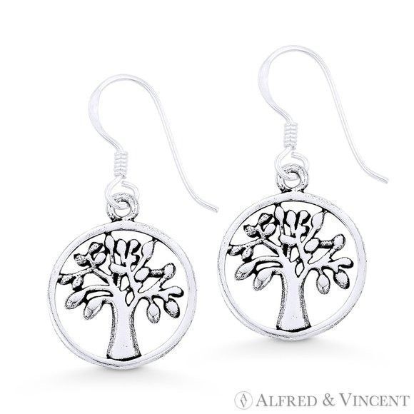 Other Tree-of-Life Dangling Hook Earrings in .925 Sterling Silver Size ONE SIZE - 1 Preview