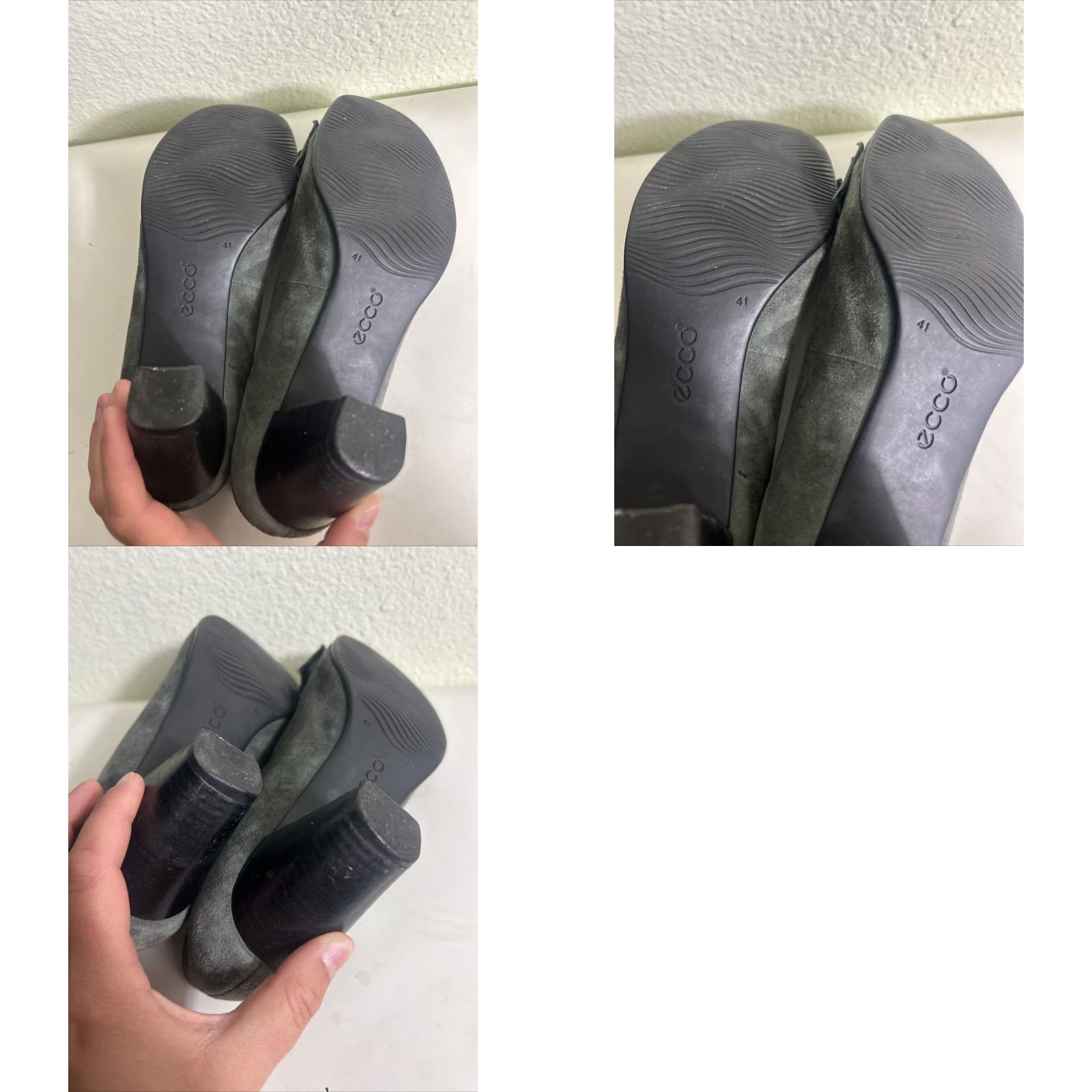 Ecco Ecco Heels Womens Size 41 US 10-10.5 Gray Suede Bow Size US 10 / IT 40 - 10 Thumbnail