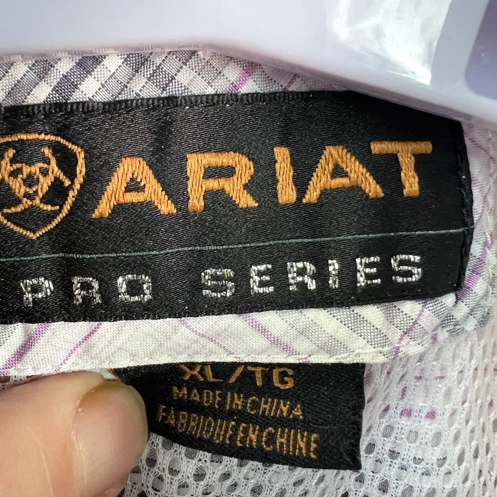 Ariat Ariat Pro Series Button-Down Plaid Shirt XL Mens Size Long Sleeve Gray Purple Size US XL / EU 56 / 4 - 6 Thumbnail