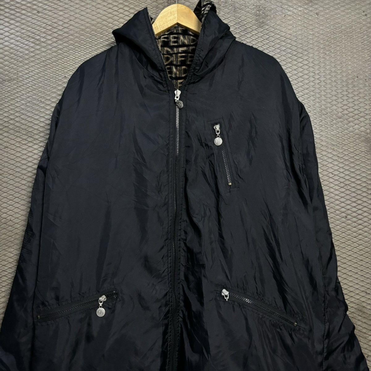 Fendi Vintage Fendi Zucca Motion Monogram Span Reversible Jacket Size US M / EU 48-50 / 2 - 10 Thumbnail