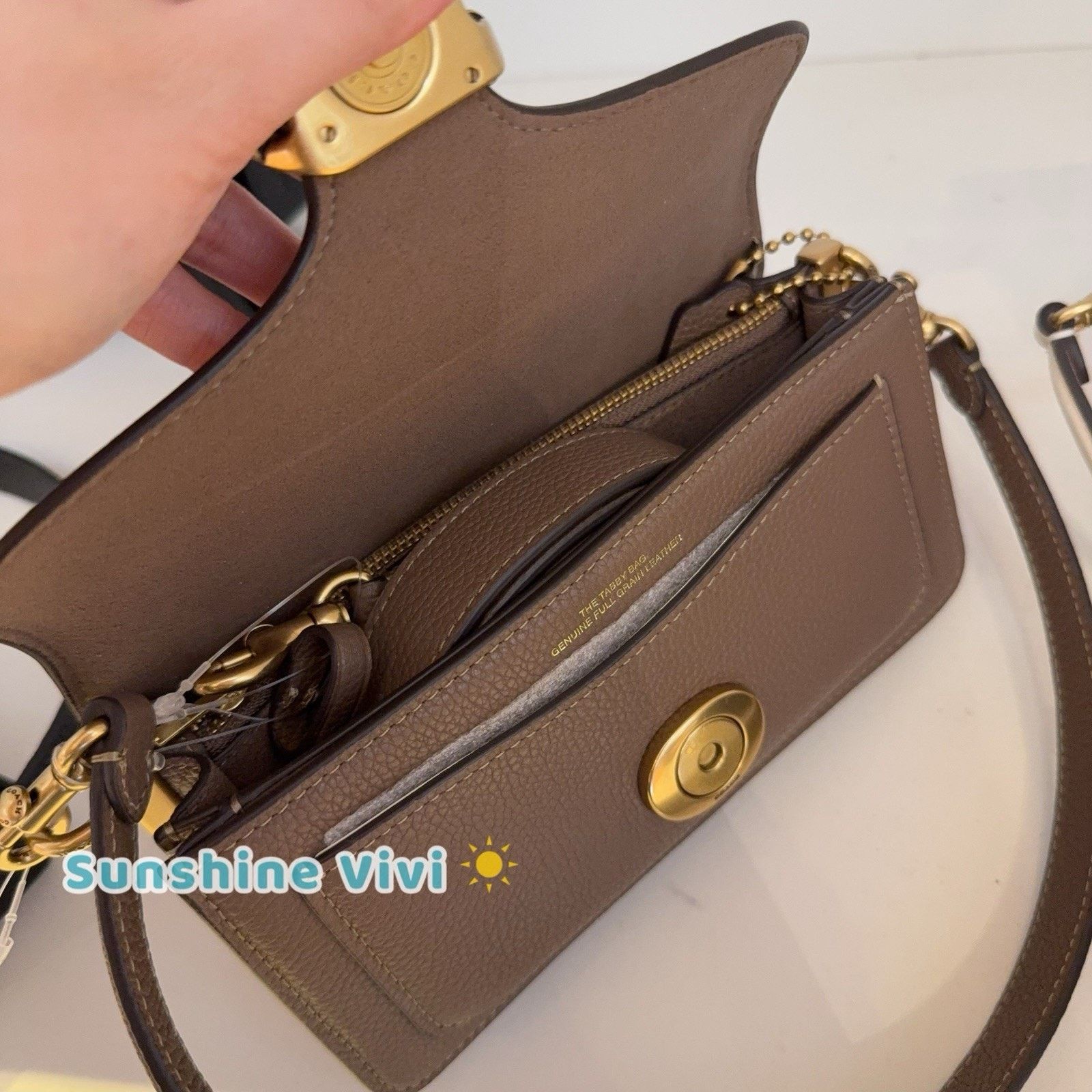Coach NWT Coach CY201 Tabby Shoulder Bag 20 leather Dark stone Size ONE SIZE - 5 Thumbnail