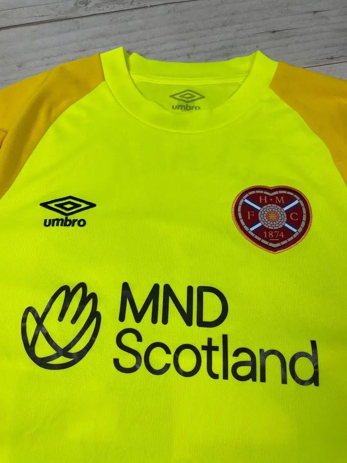 Umbro Heart of Midlothian 2023 2024 Clark #28 Goalkeeper Jersey Size US S / EU 44-46 / 1 - 9 Thumbnail