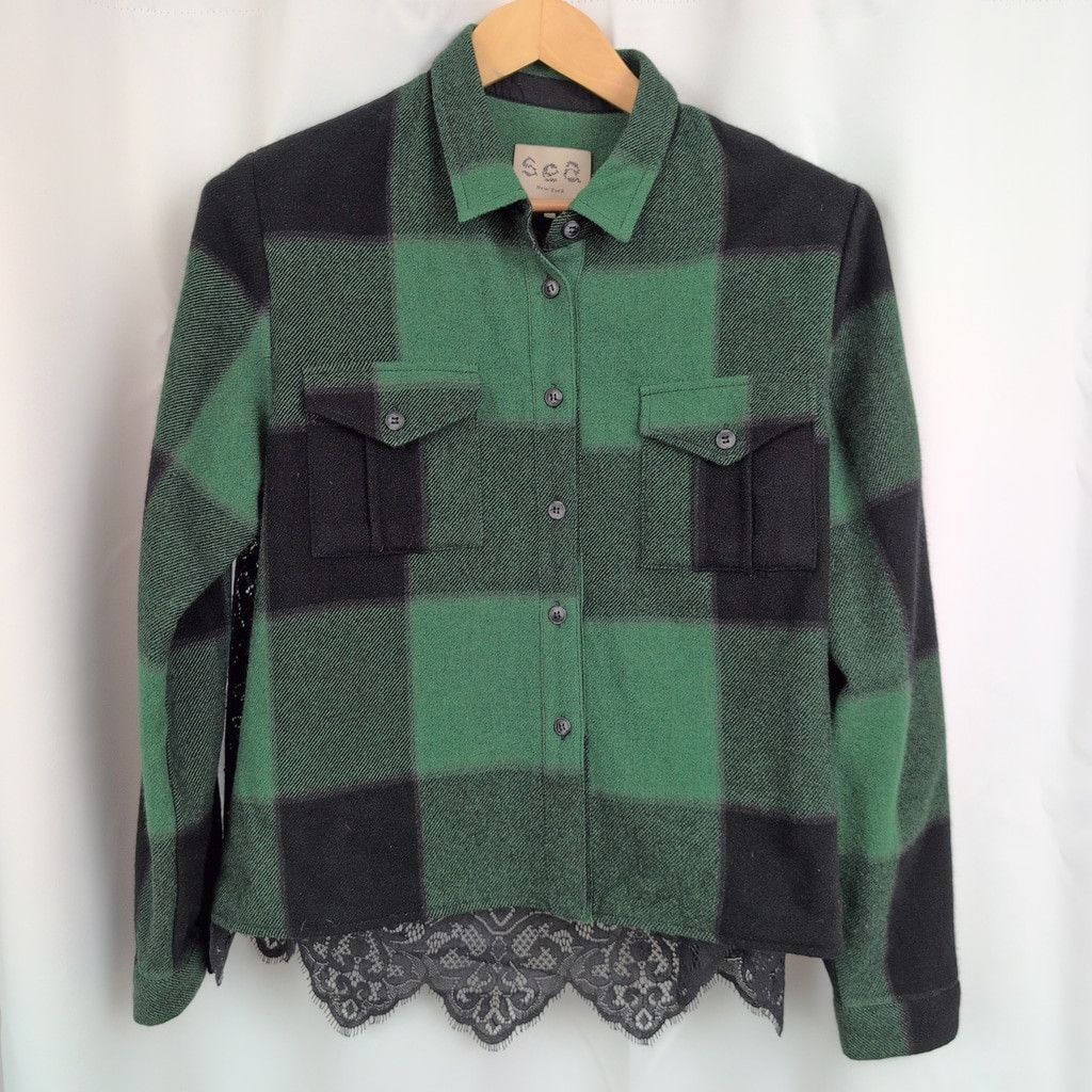 Sea New York Sea New York Lace Back Wool Button Up Collared Shirt 10 Size L / US 10 / IT 46 - 7 Thumbnail