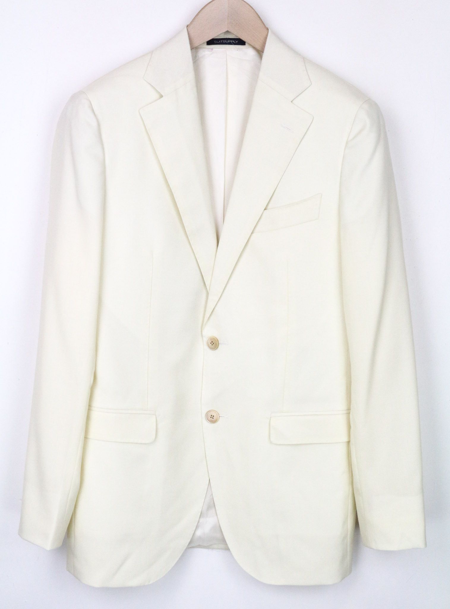 image of Suitsupply La Spalla Uk36R Off-White Wool Two-Button Blazer 71696 in Off White, Men's
