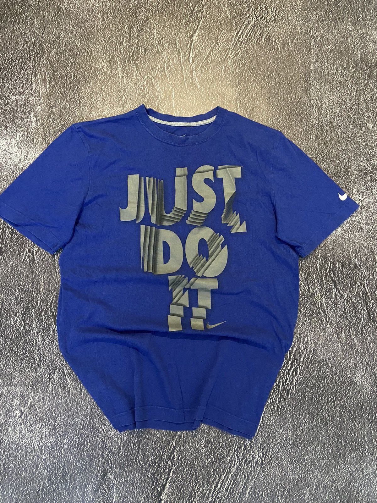 Pre-owned Nike X Vintage Nike Big Print T Shirt In Blue