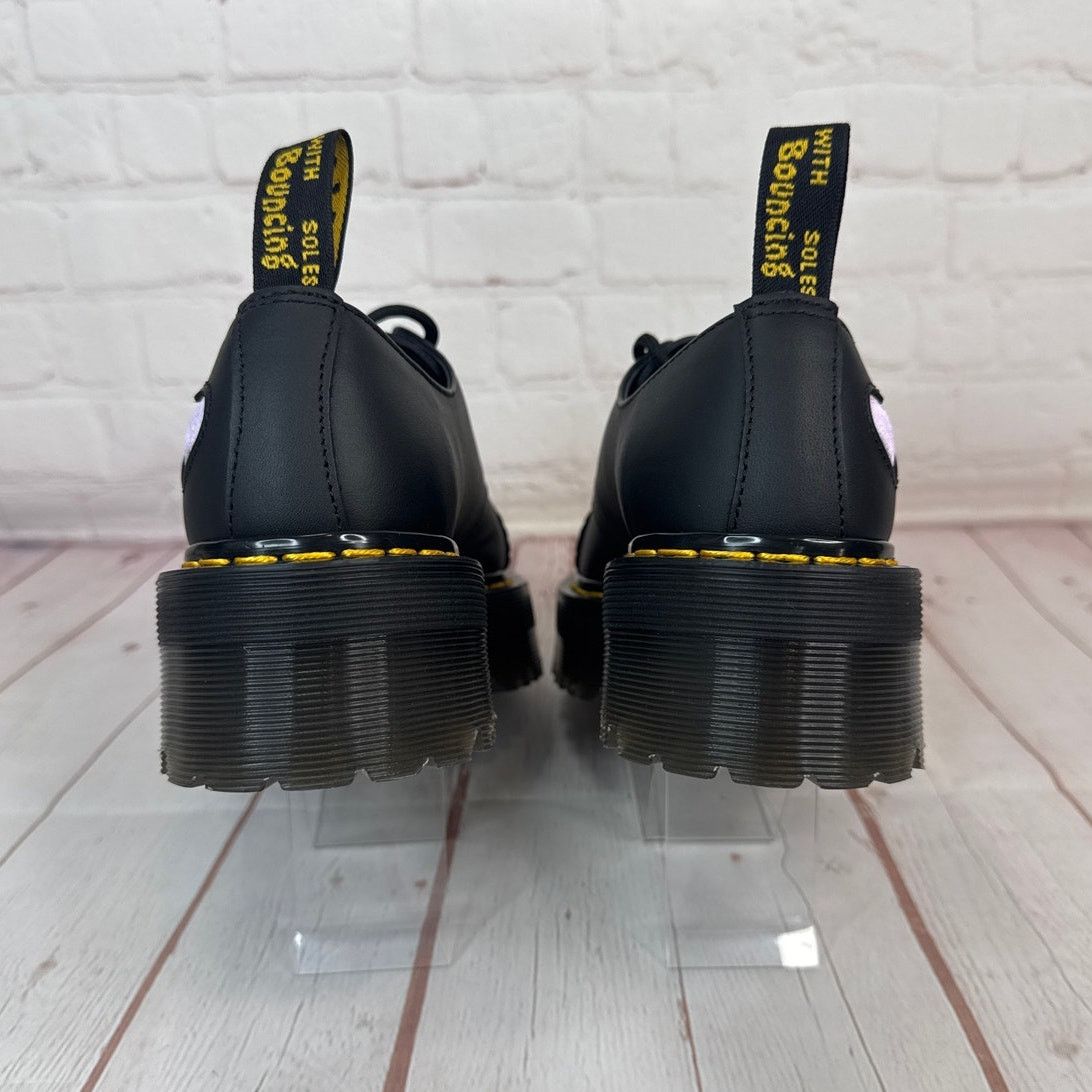 Dr. Martens 1461 Lace Up Quad Heart Leather Platform Shoes