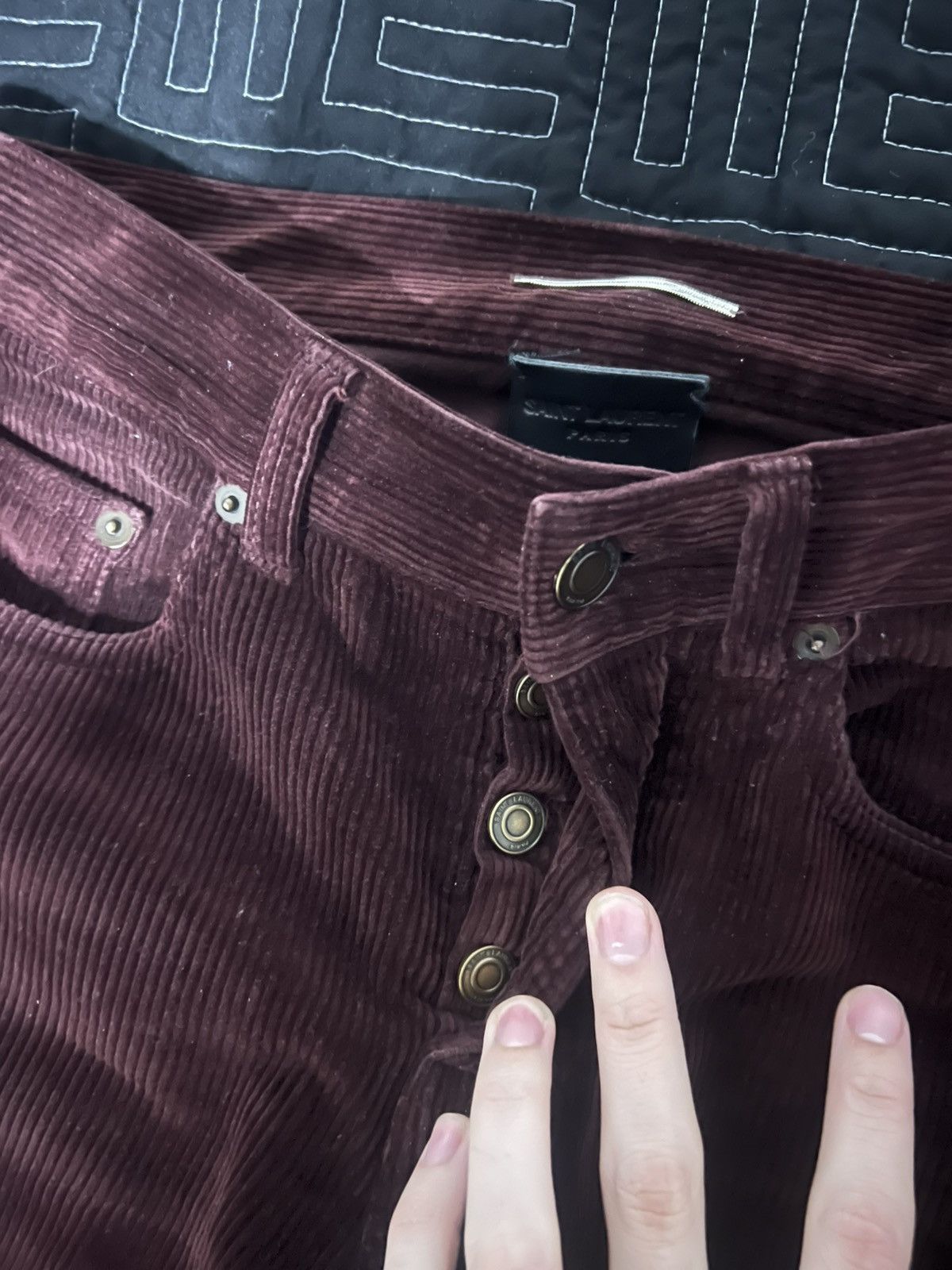 Saint Laurent Paris Saint Laurent Corduroy D17 Bootcut Denim Size US 29 - 3 Thumbnail