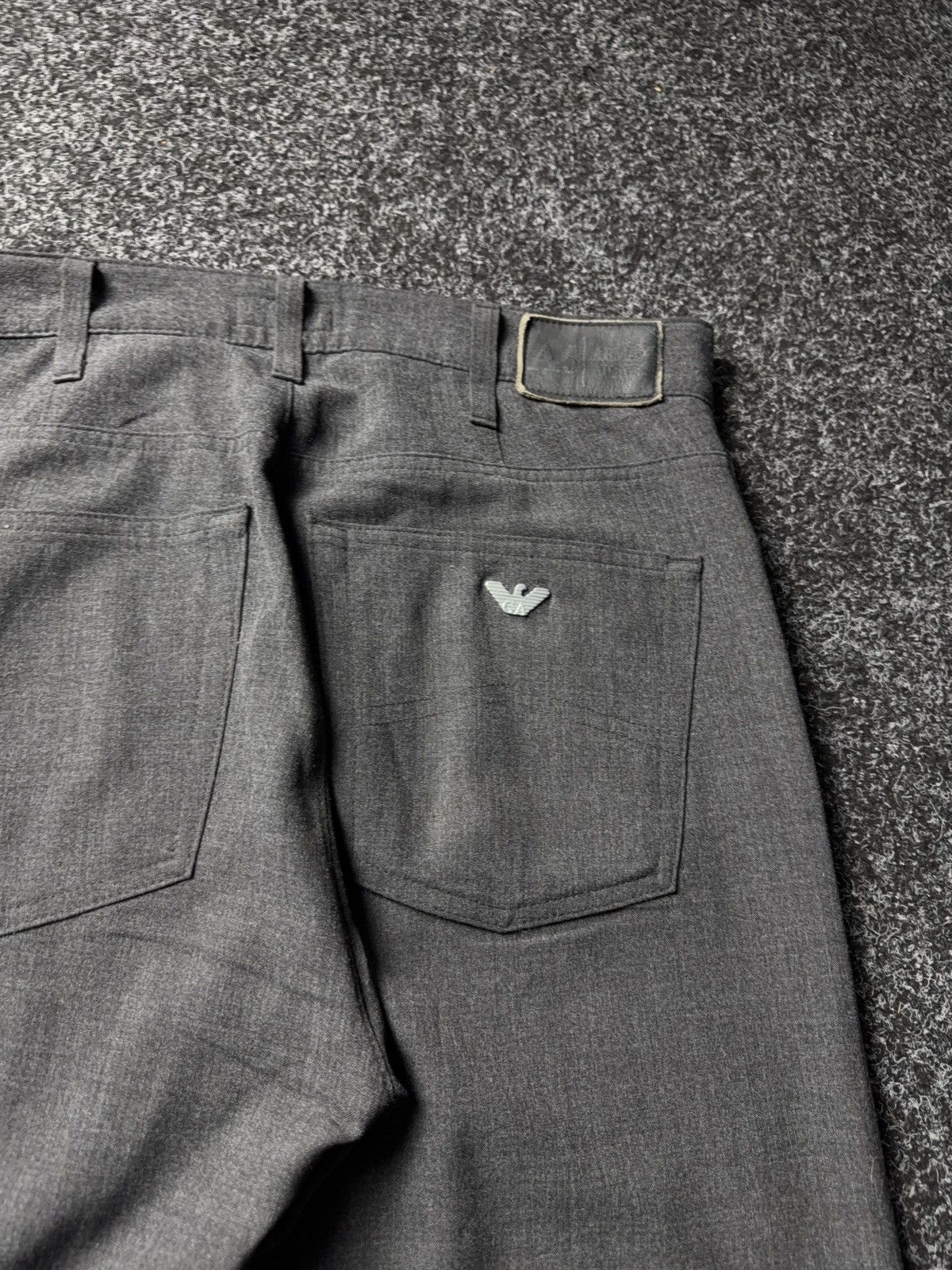 Armani Luxury 00s Armani Jeans Comfort Fit Grey Wool Blend Pants Size US 32 / EU 48 - 19 Thumbnail