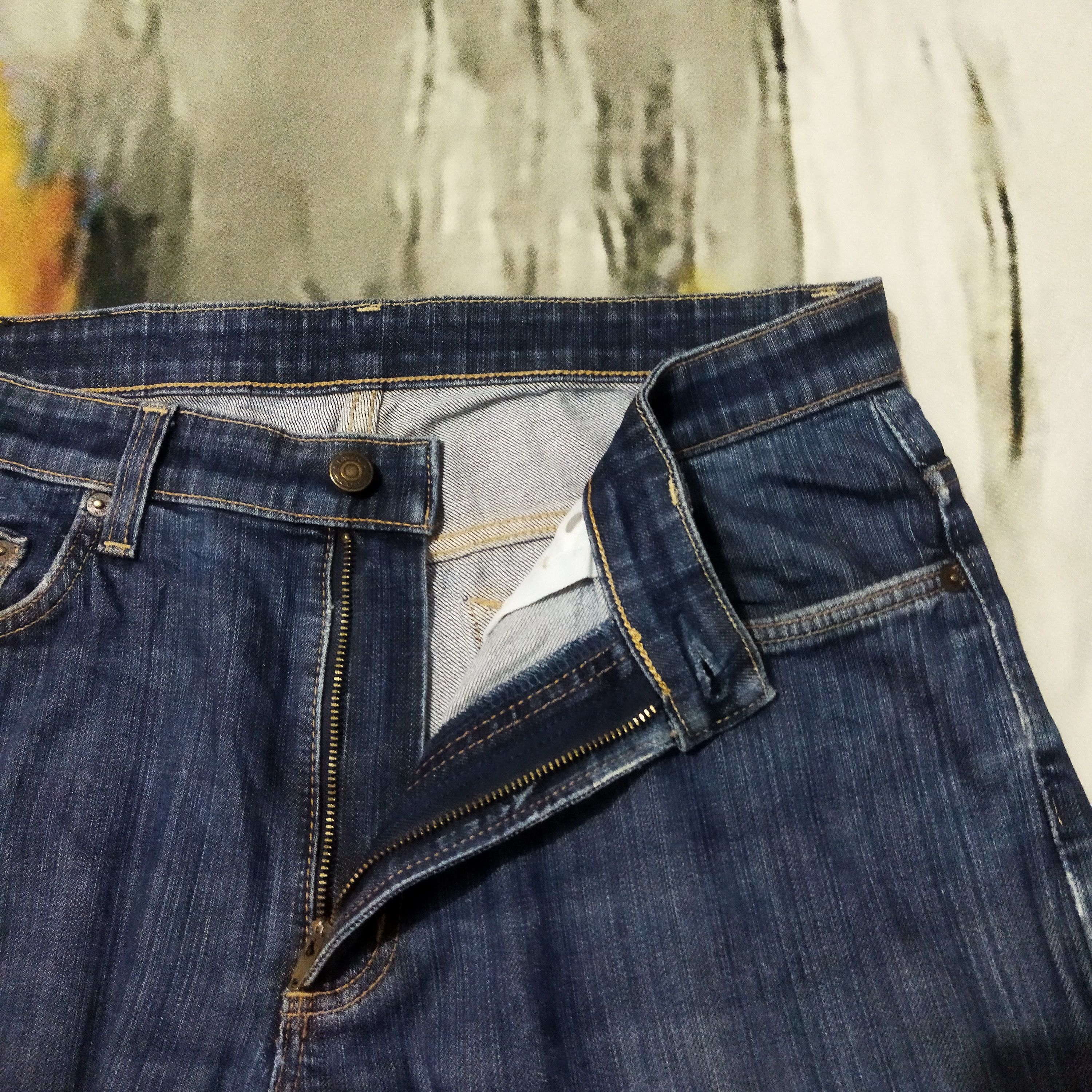 Edwin × Vintage VINTAGE EDWIN DESTRESSED BLUE JEANS PANTS Size US 34 / EU 50 - 6 Thumbnail
