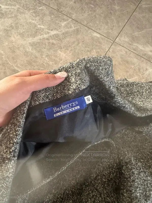 Burberry Burberry Grey Wool Blend Midi Dress. Size L / US 10 / IT 46 - 8 Thumbnail