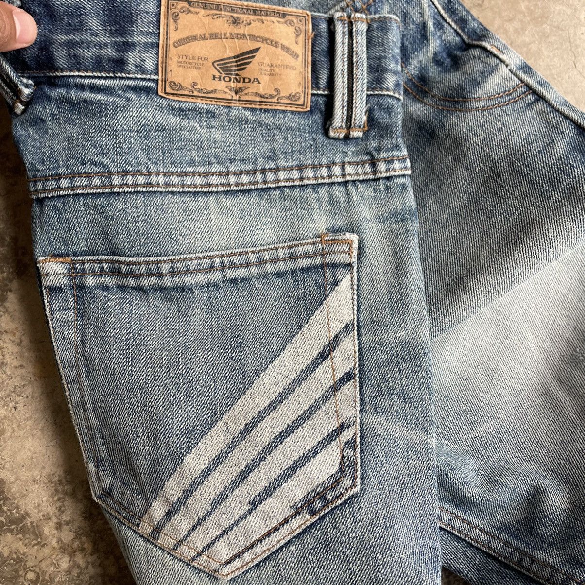Honda 🔥🇯🇵Vintage Honda Stoned Washed Ripped Distress Denim Jeans Size US 34 / EU 50 - 12 Thumbnail