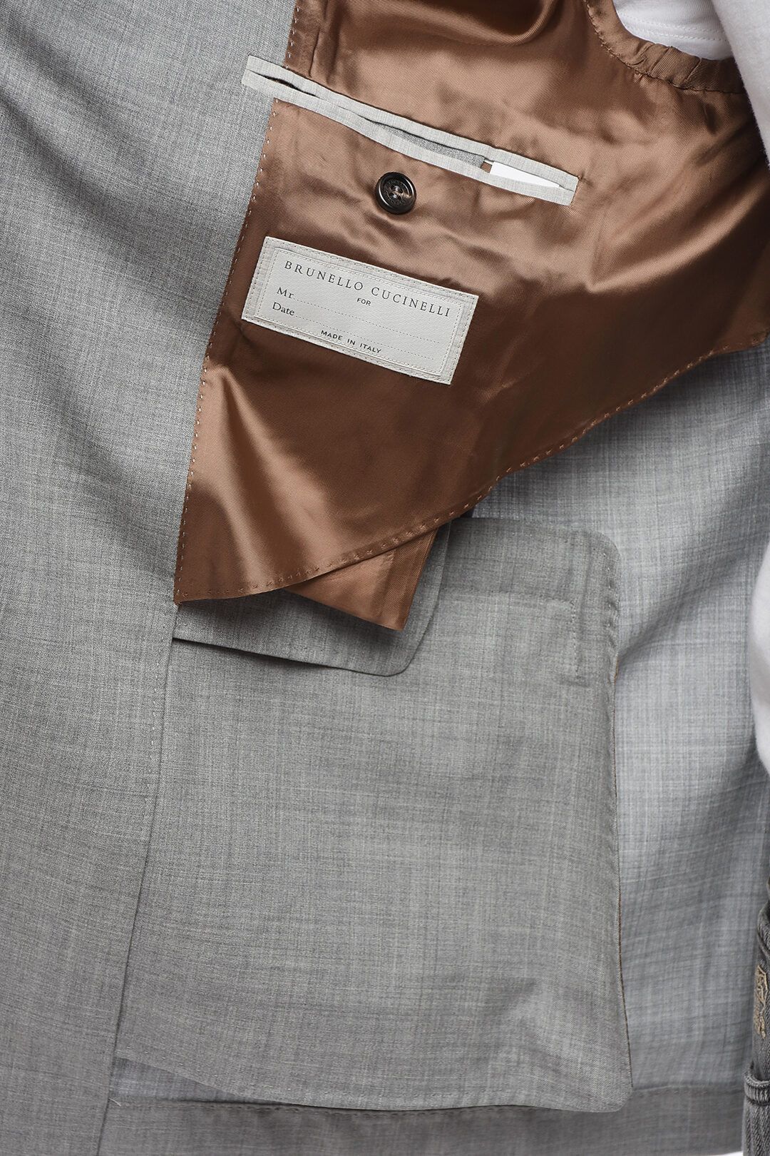 Brunello Cucinelli og1mm0725 Virgin Wool Half-lined Blazer in Grey Size US XL / EU 56 / 4 - 5 Thumbnail