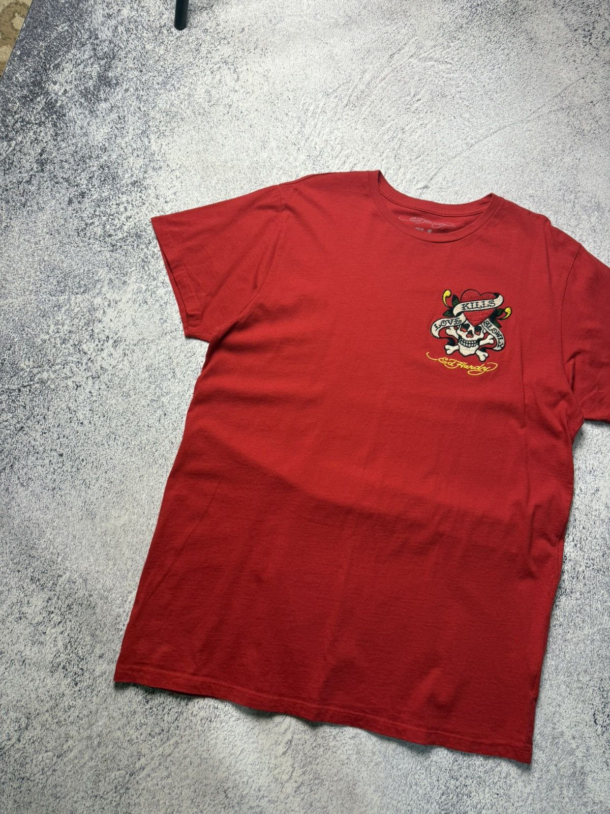 Christian Audigier Rare Mens Vintage Ed Hardy T-shirt big logo Skulls Tee Y2K Size US XL / EU 56 / 4 - 2 Thumbnail