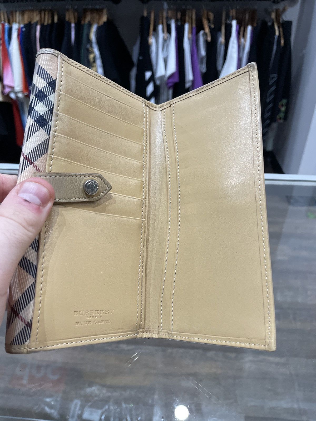 Burberry Burberry Beige Blue Label Wallet Size ONE SIZE - 3 Thumbnail