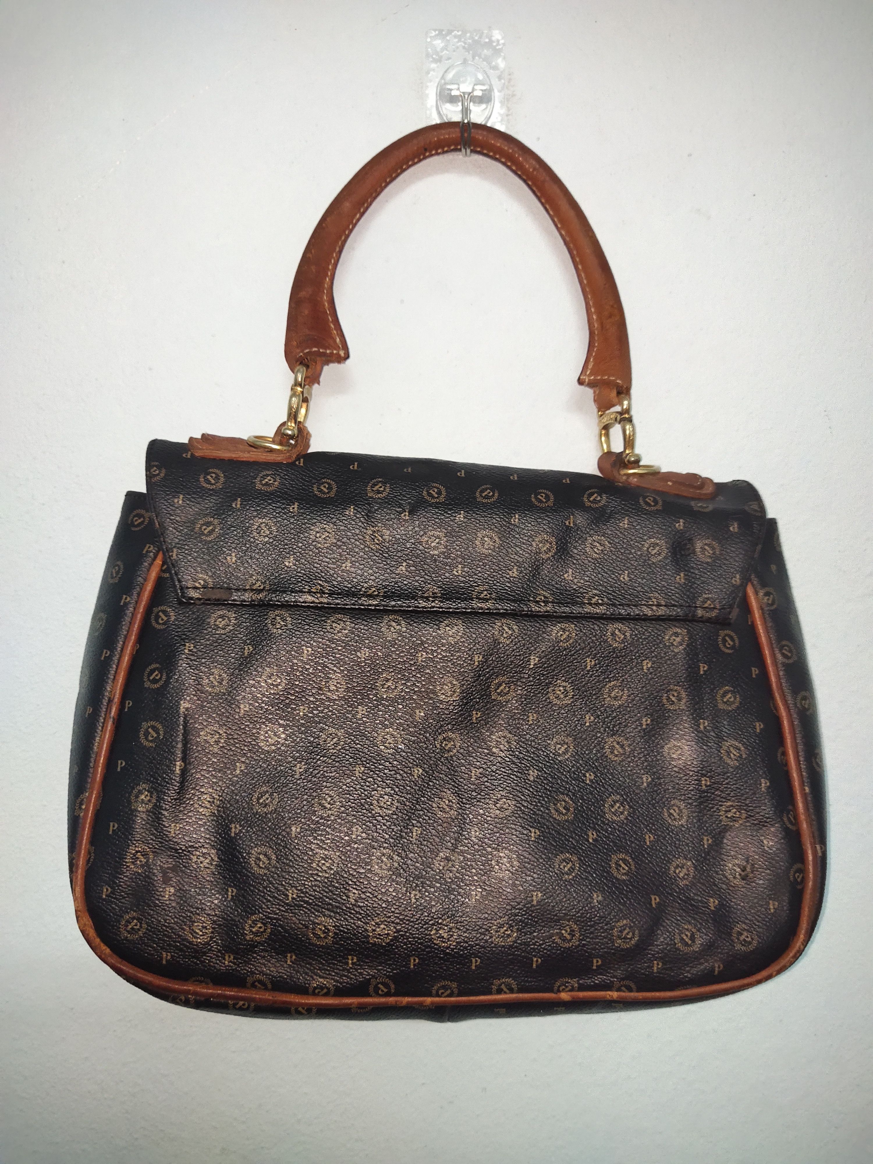 Leather × Pollini Pollini Monogram Leather Handle Bag Size ONE SIZE - 2 Thumbnail