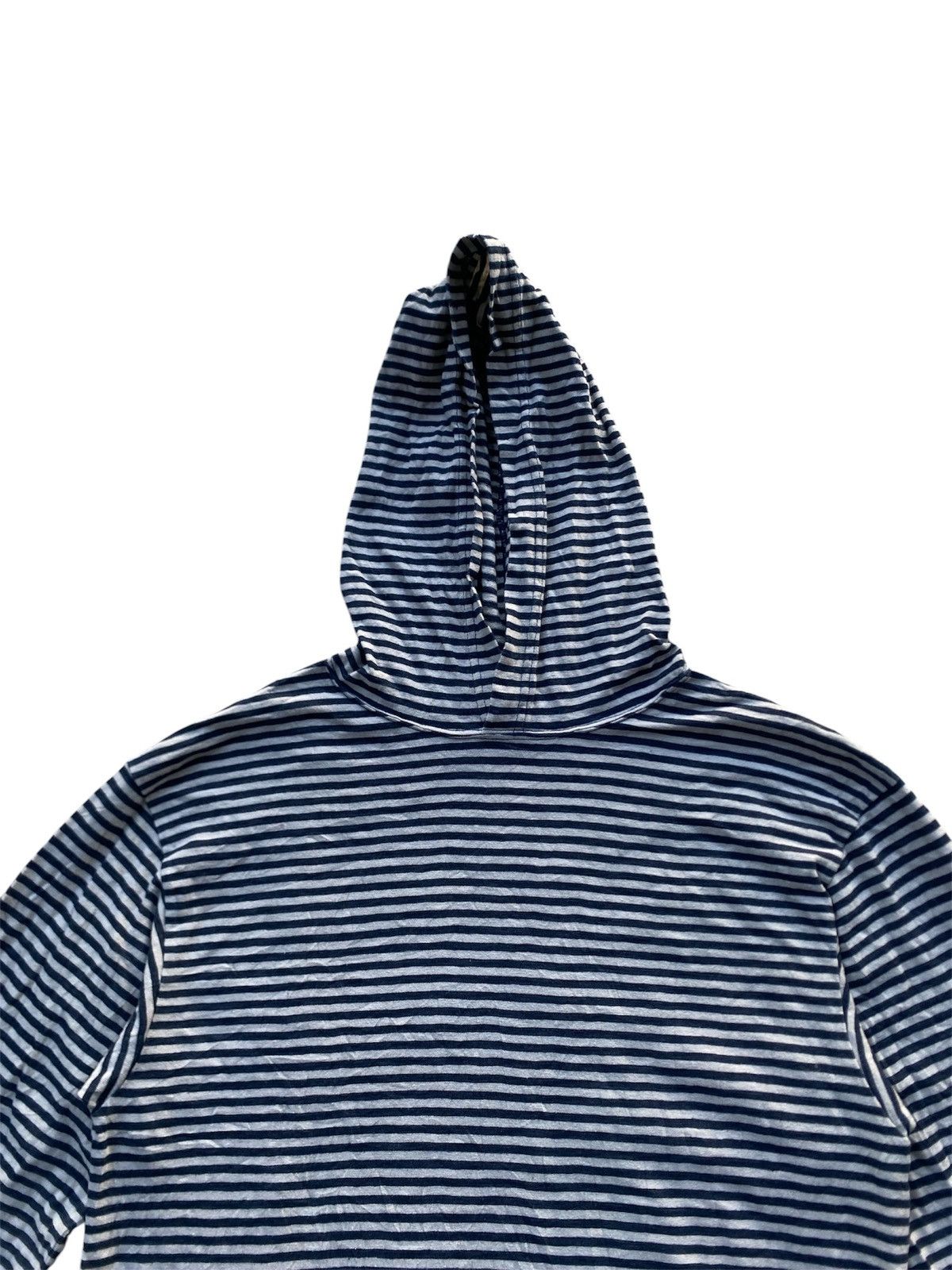 45rpm 45RPM Indigo Striped Hoodie Made in Japan Navy White Border Size US S / EU 44-46 / 1 - 4 Thumbnail