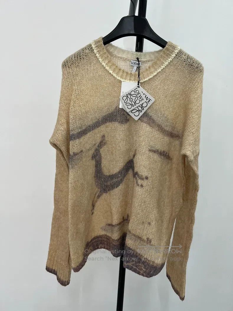 Loewe Loewe Wool Blend Deer Print Knit Top Size S / US 4 / IT 40 - 1 Thumbnail