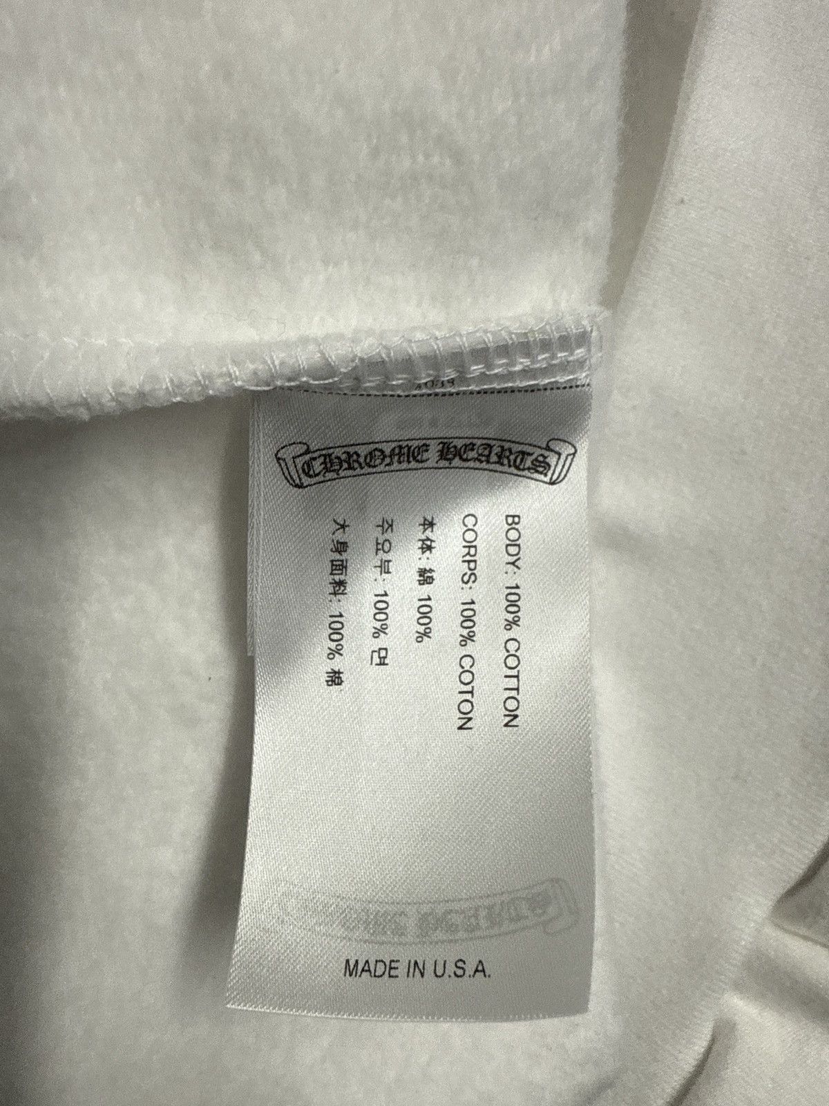 Chrome Hearts CHROME HEARTS SCRIPT ZIP UP HOODIE WHITE BLACK Size US M / EU 48-50 / 2 - 10 Thumbnail