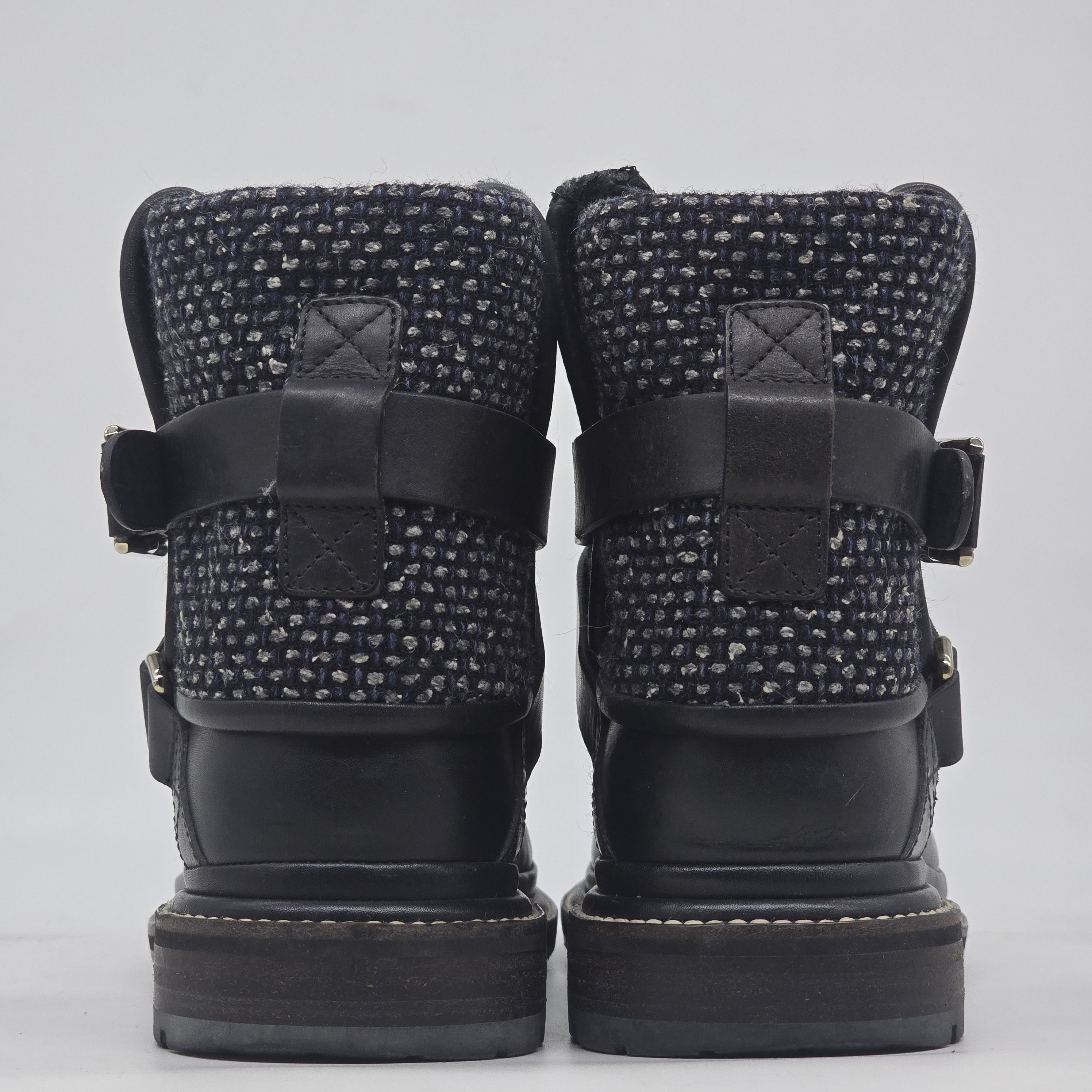 Chanel Chanel - Leather and Tweed Foldover Short Boot Size US 8 / IT 38 - 7 Thumbnail
