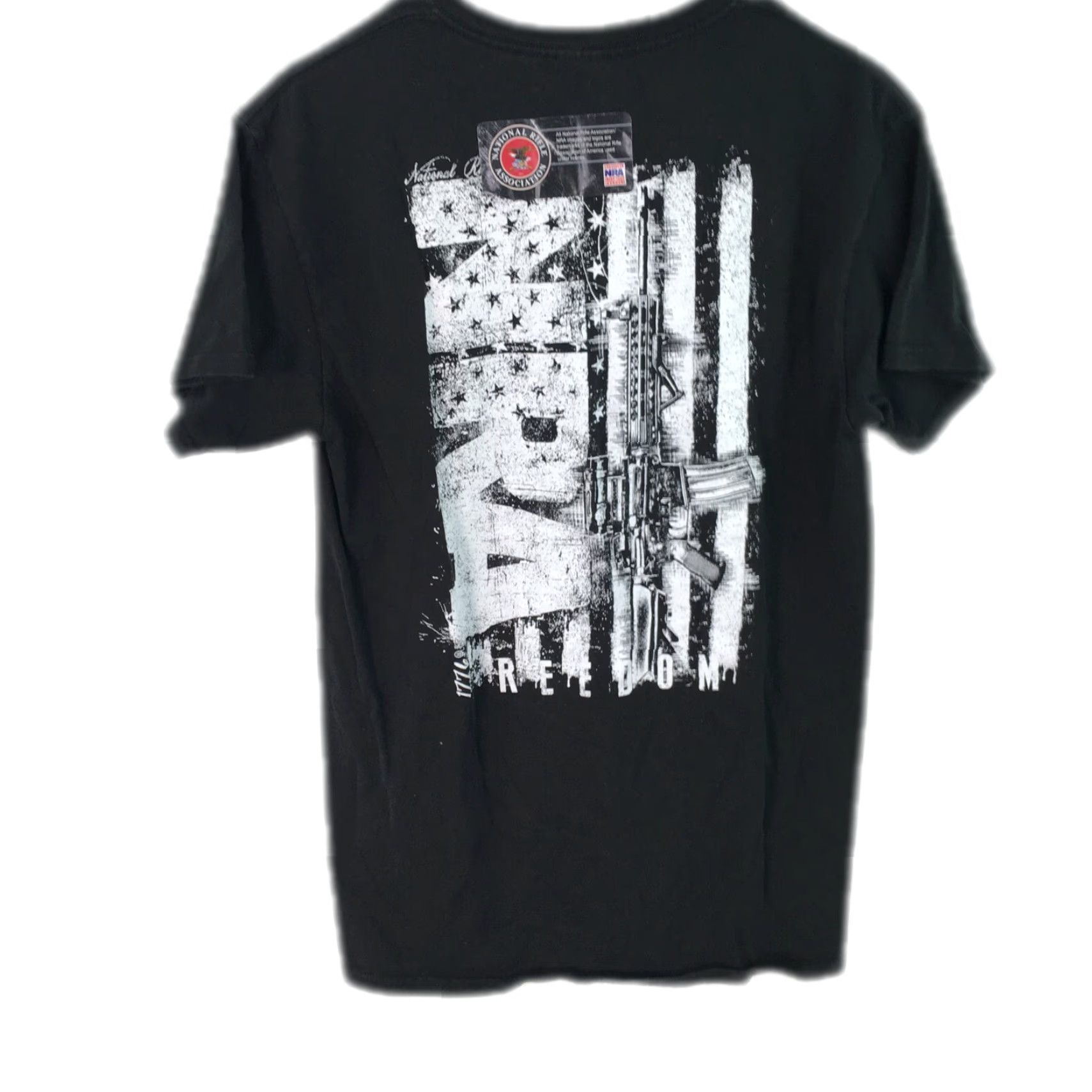 Delta VINTAGE Delta Magnun Weight T Shirt Mens Short Sleeve NRA Black Adult Medium 38in Chest 27in Length 100% Genuine USA Seller Size US M / EU 48-50 / 2 - 2 Thumbnail