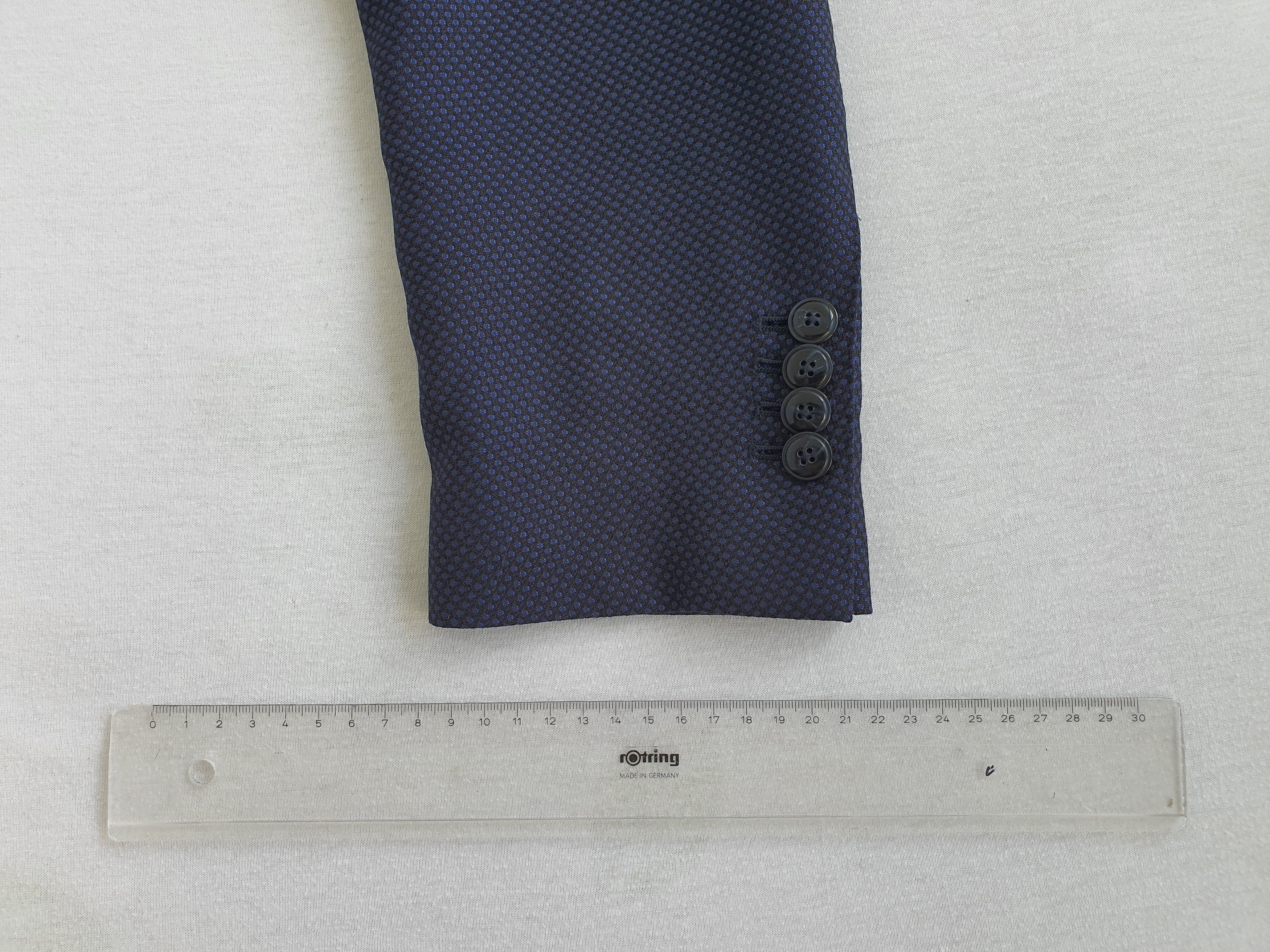 RODA Navy Textured Bird's Eye - Slim fit, Lightweight Wool Size 40R - 10 Thumbnail