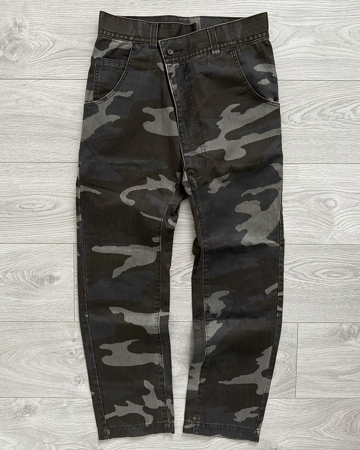 Final Home Final Home 2003 Asymmetrical Fly Camo Pants Size US 30 / EU 46 - 1 Thumbnail