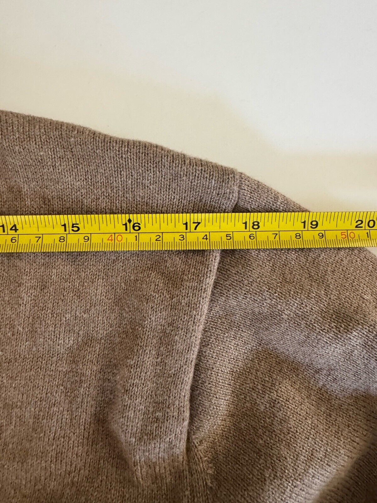 L.L. Bean LL Bean Sweater Men L Beige Cotton Cashmere Blend Size US L / EU 52-54 / 3 - 3 Thumbnail