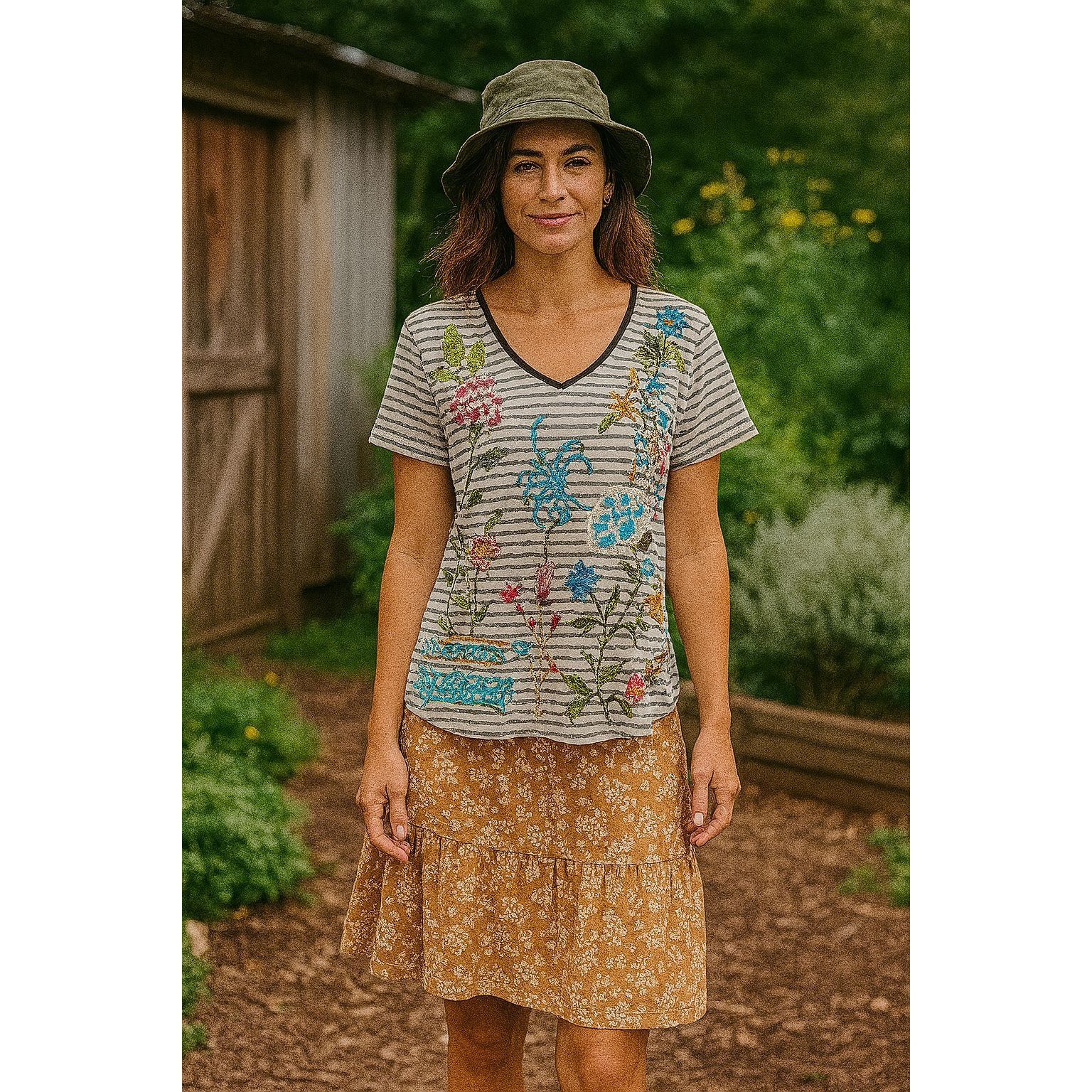 Johnny Was Johnny Was Women Top S Coastal Boho Chic Artisanal Cottage C Size S / US 4 / IT 40 - 1 Thumbnail