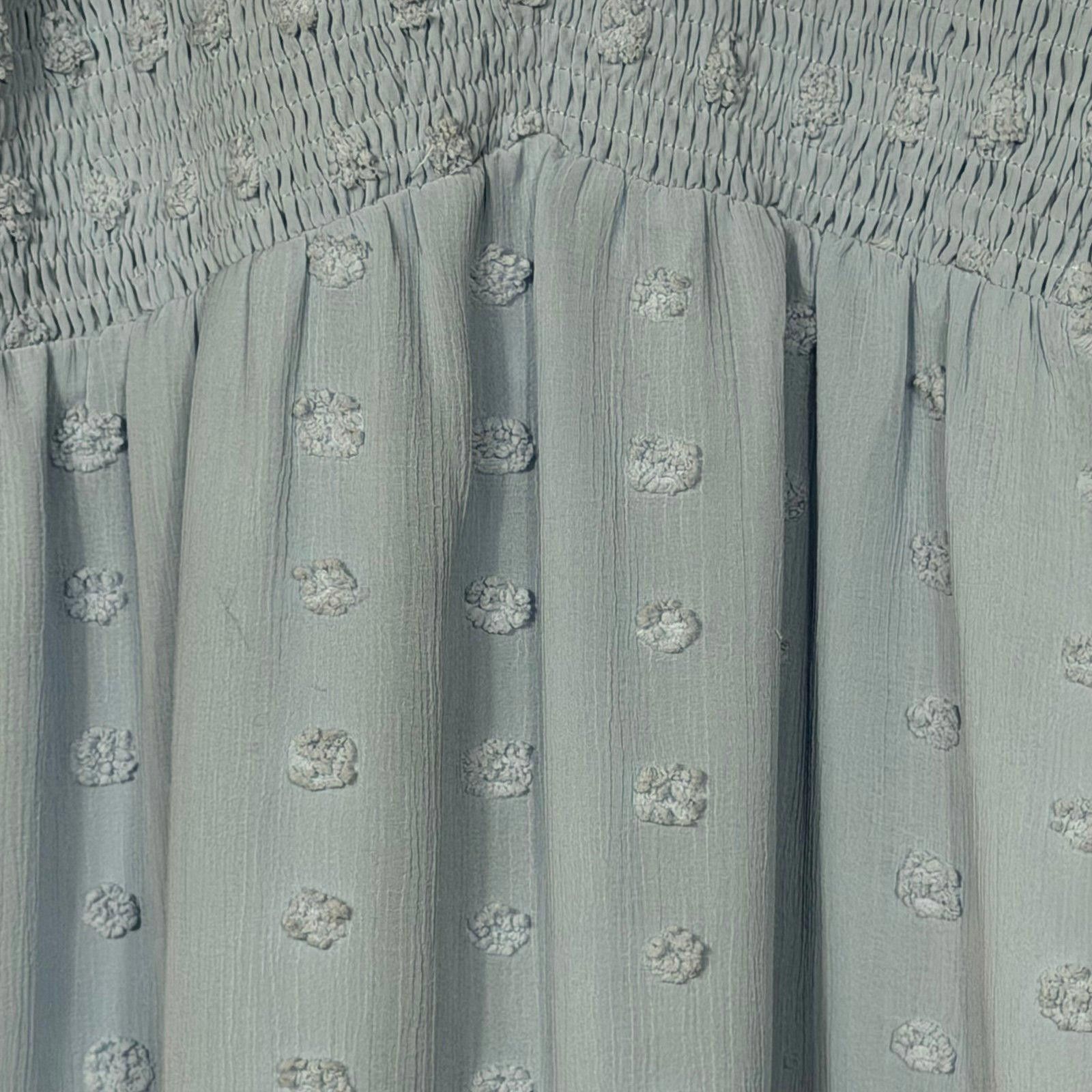 Other Zattcas Large Light Blue Textured Dress with Ruffle Hem Size L / US 10 / IT 46 - 3 Thumbnail