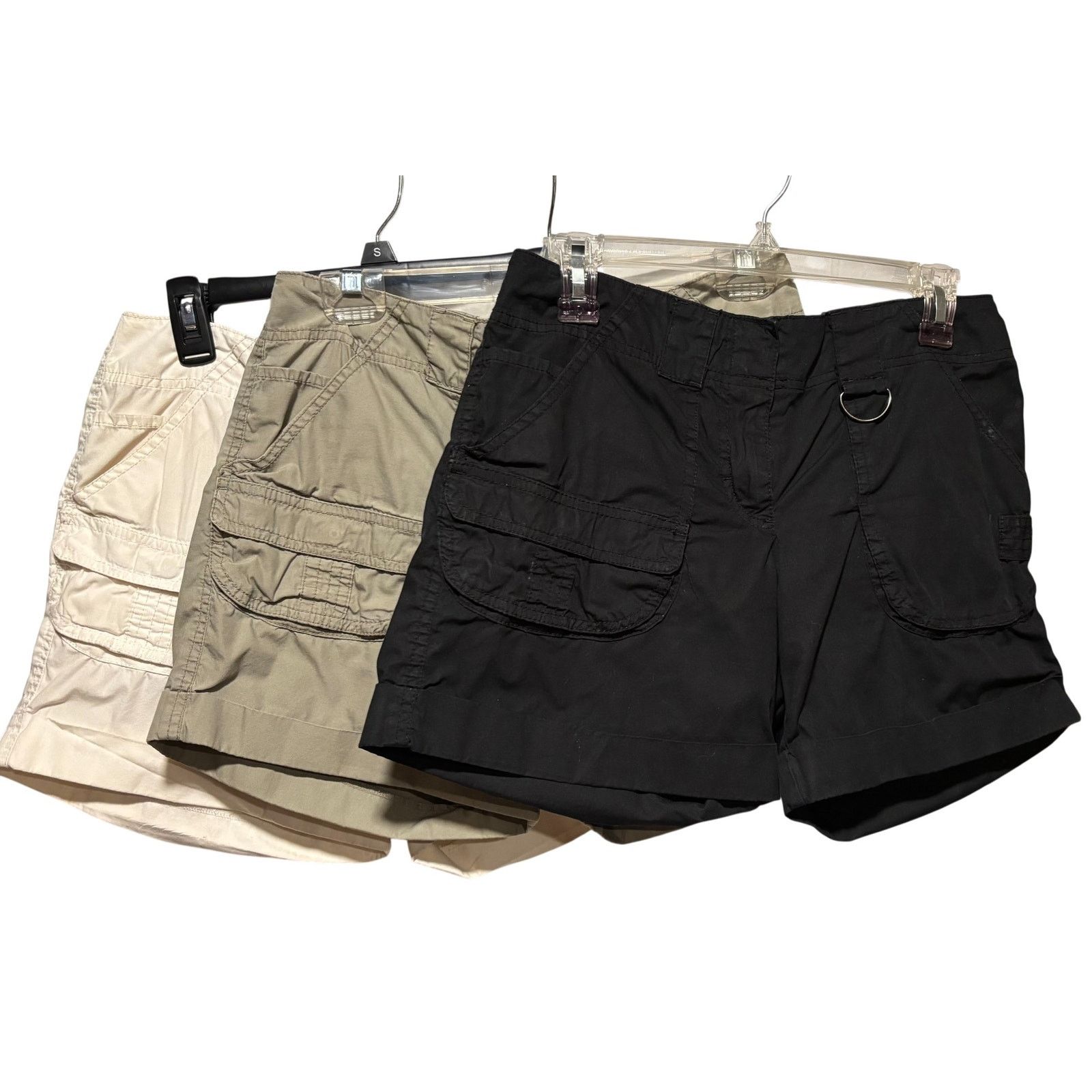 Kenneth Cole Kenneth Cole Black Cargo Shorts 100% Cotton Lot Bundle 3 Sz2 Size 26" / US 2 / IT 38 - 1 Thumbnail